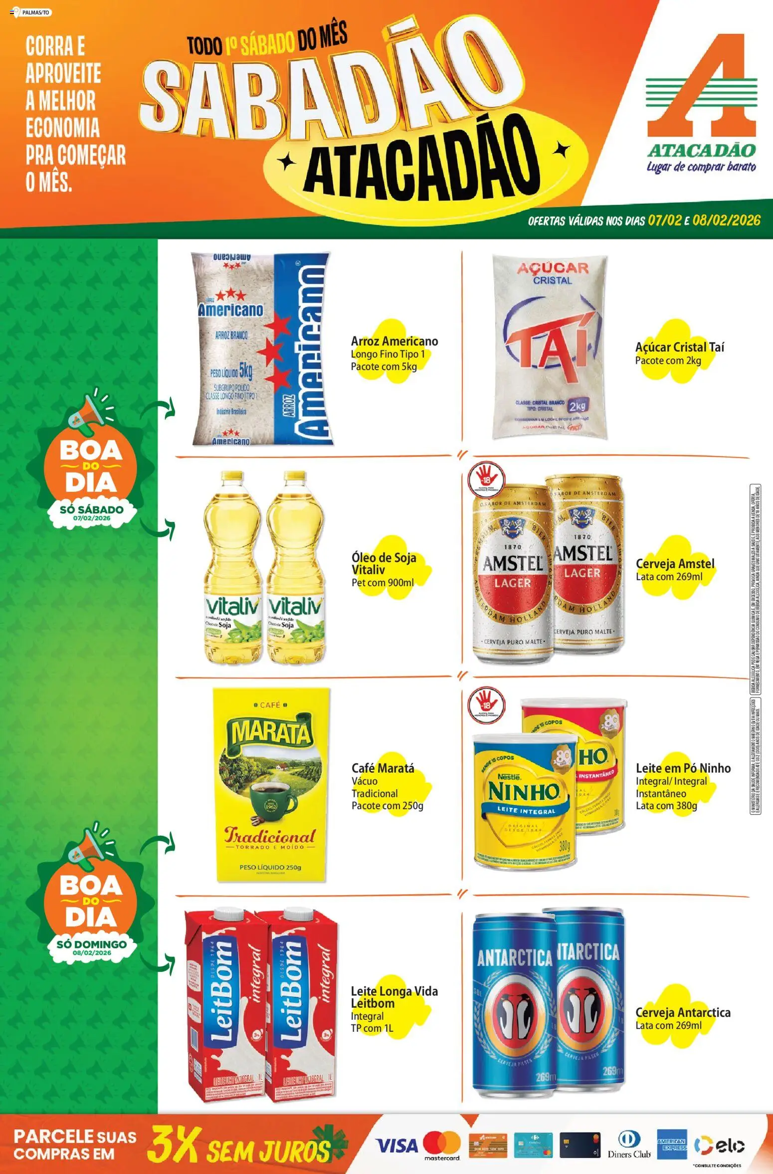 Pré-Visualização do folheto "Ofertas - TO" da loja Atacadão válido a partir de 07/02/2026