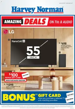 Preview of catalogue Amazing Deals on TVs and Audio from shop Harvey Norman valid 14 Aug 2025