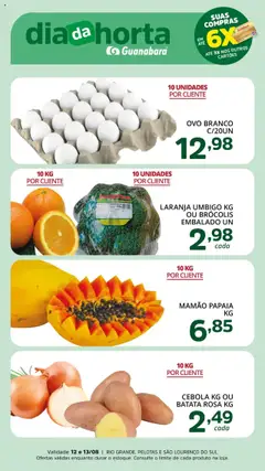 Pré-Visualização do folheto "Ofertas da semana" da loja Supermercado Guanabara válido a partir de 12/08/2025
