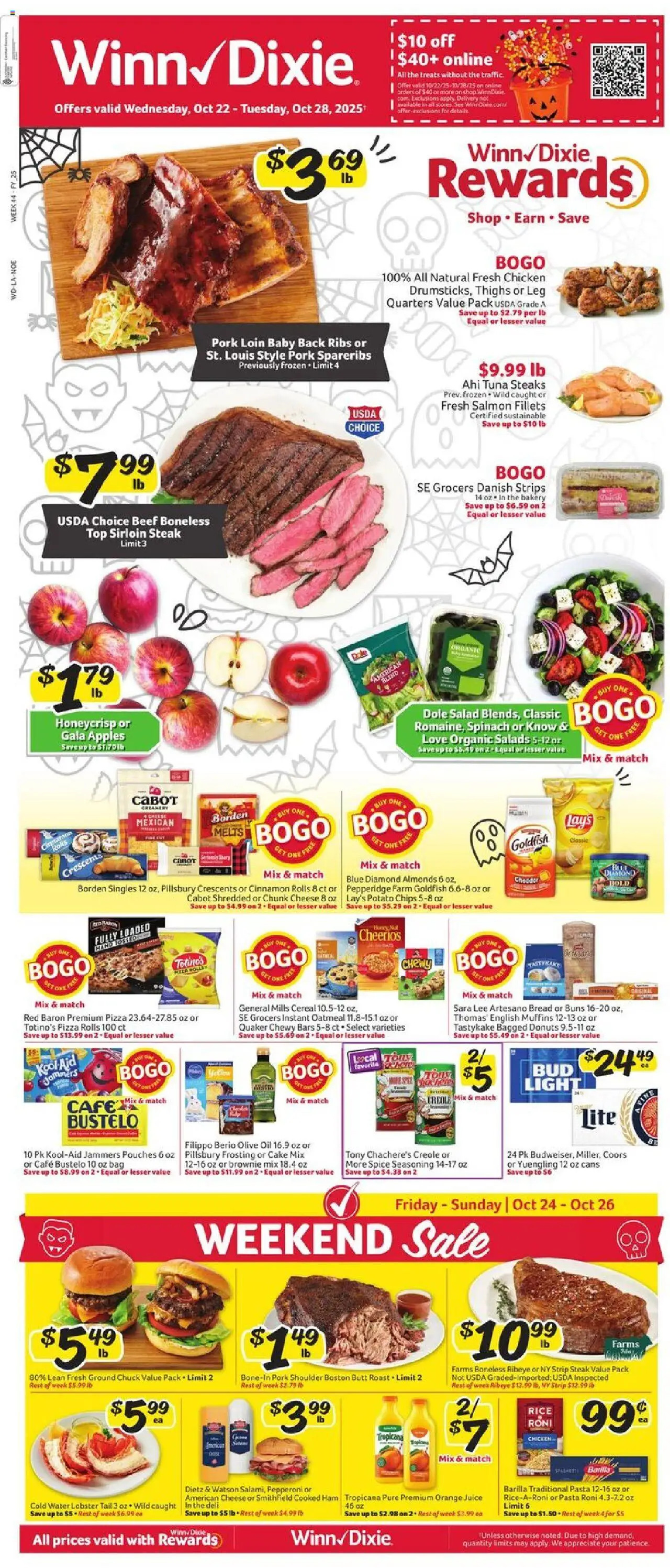 Winn Dixie Weekly Circular - LA from 10/22/2025 - Flyer - Page number 1