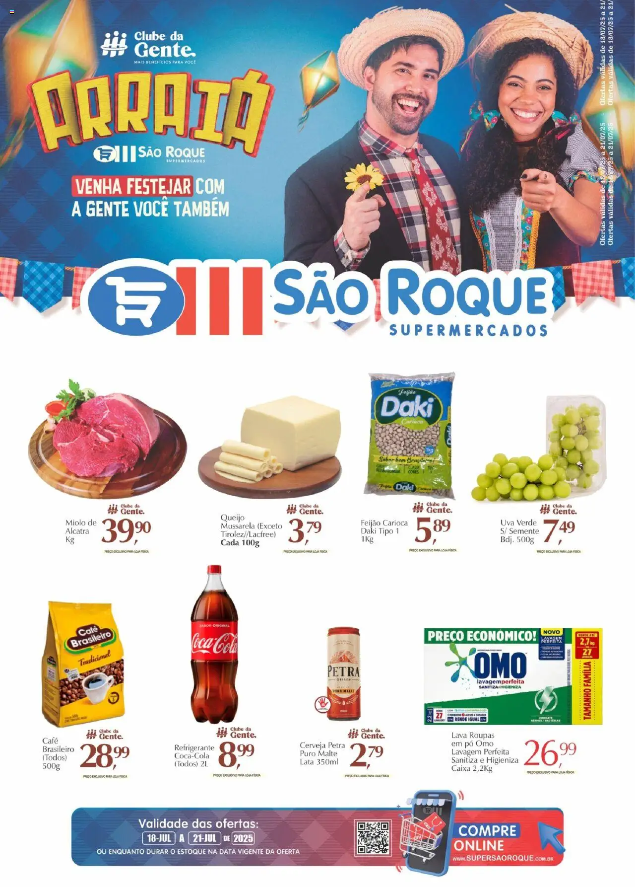 São Roque Supermercados folheto "Ofertas da semana" válido a partir de 18/07/2025 - número de página 1