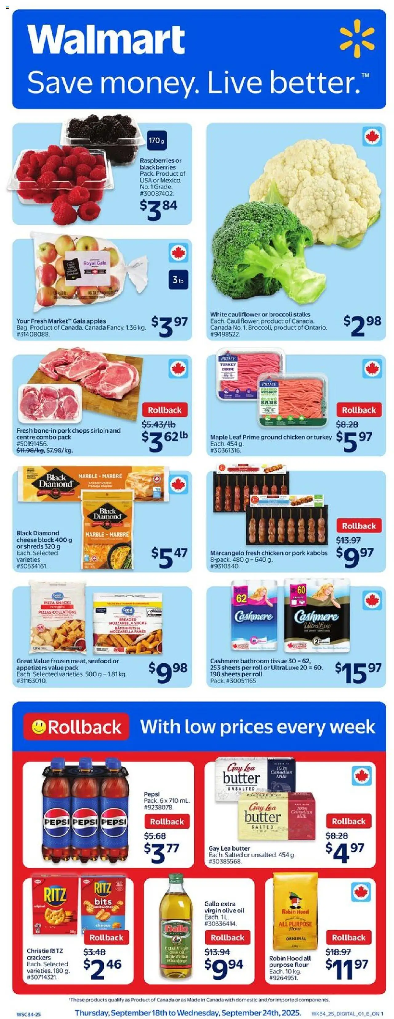 Walmart flyer valid from Sep 18, 2025 - page number 1