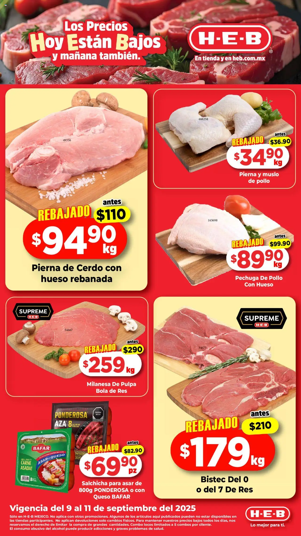 Folleto H-E-B y sus promociones válidas desde el 09/09/2025 - Número de página 1