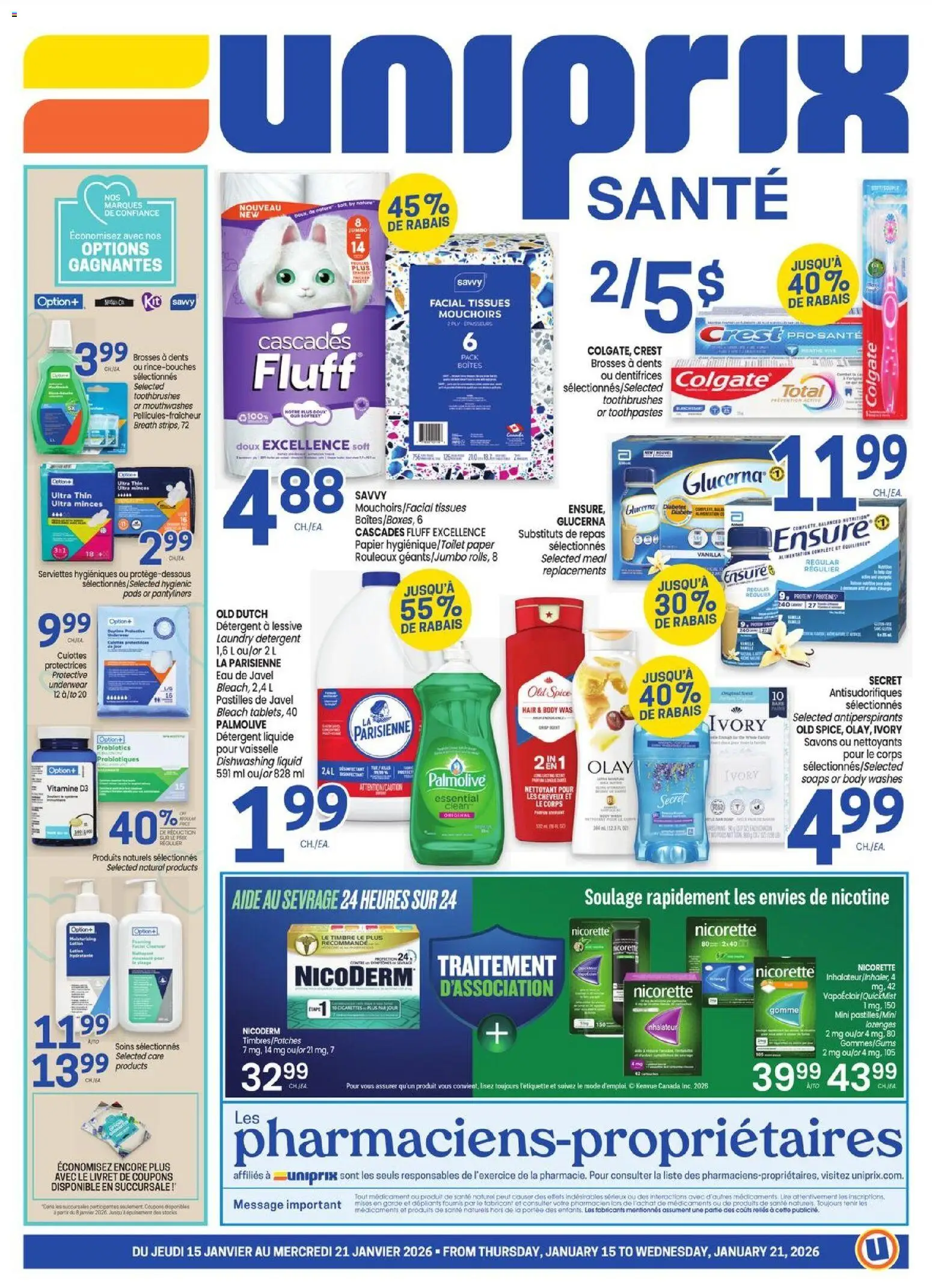 Preview of leaflet Uniprix Sante from shop Uniprix is valid from Jan 15, 2026