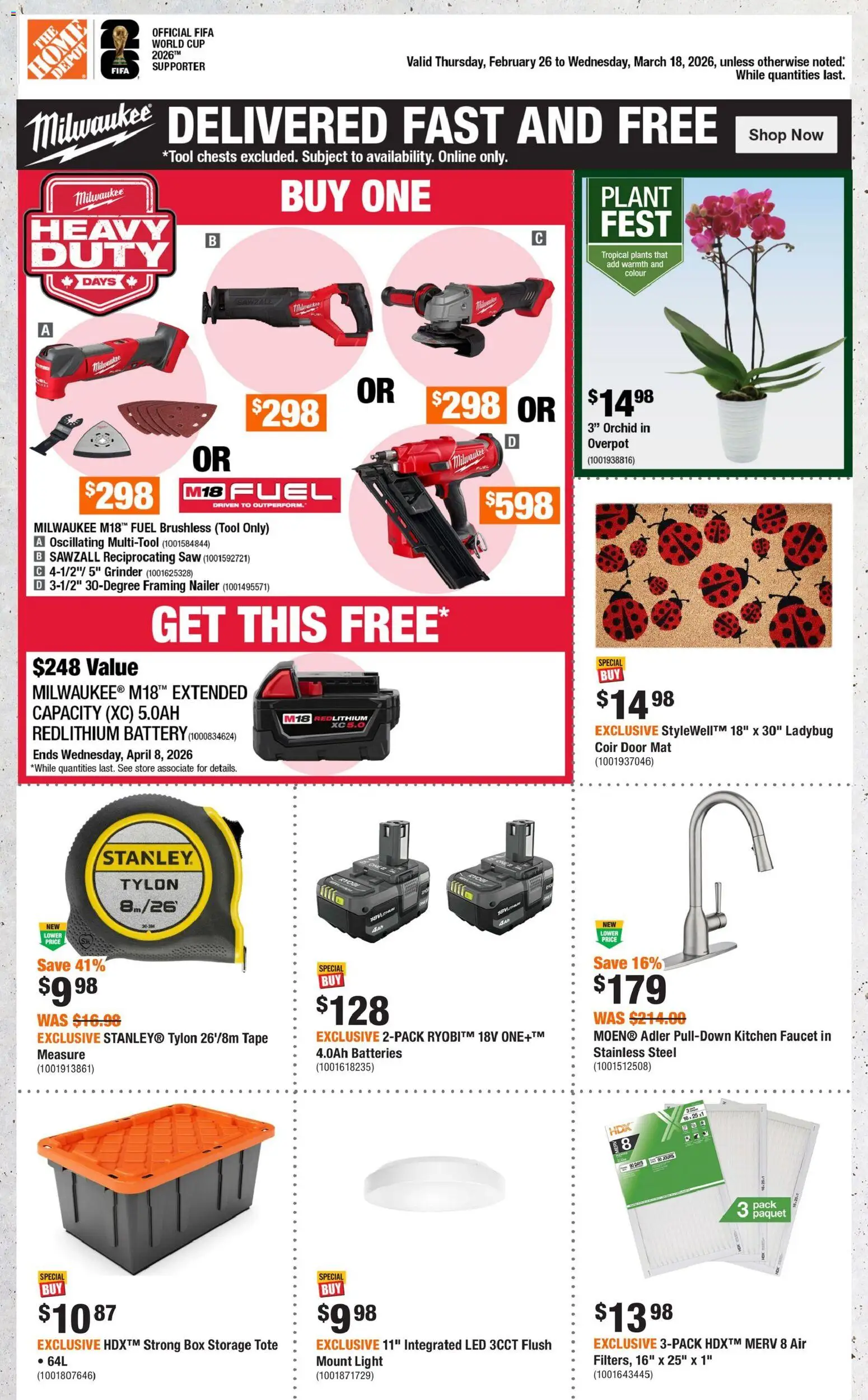 Preview of leaflet Weekly flyer / circulaire from shop Home Depot is valid from Feb 26, 2026