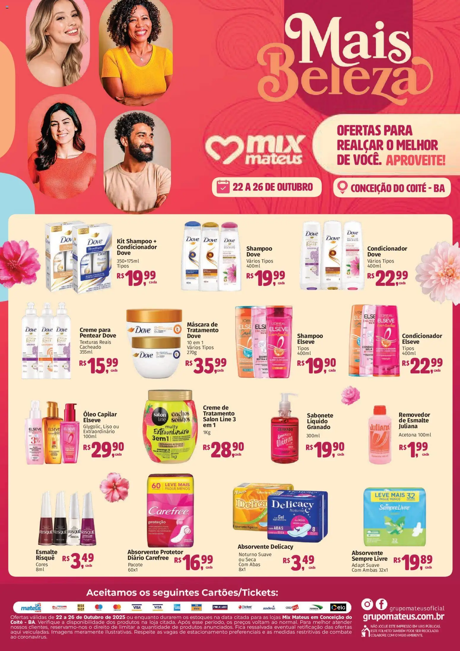 Mateus folheto "Ofertas Mais Beleza" válido a partir de 22/10/2025 - número de página 1
