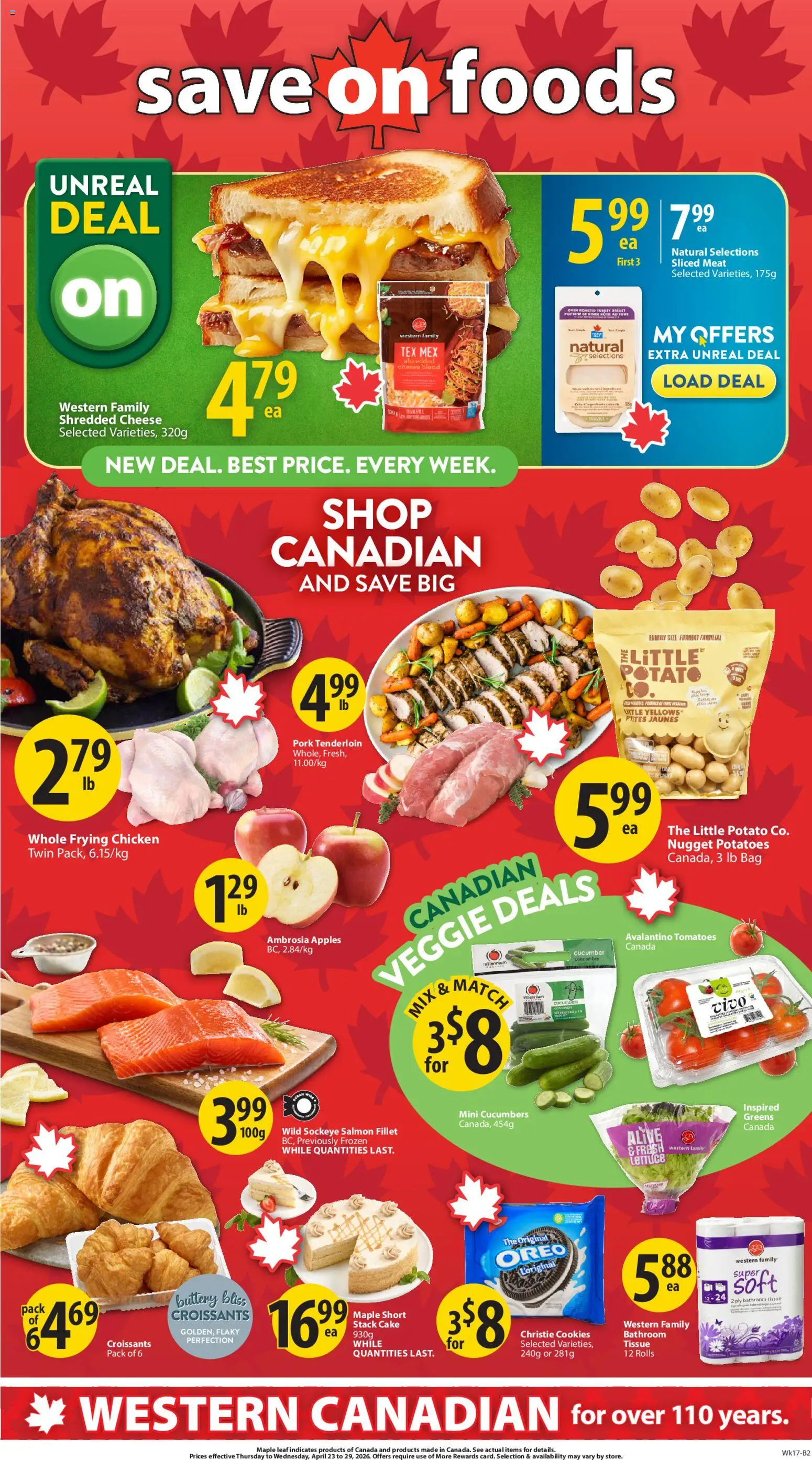 Preview of leaflet Save on foods flyer - AB from shop Save on foods is valid from Apr 23, 2026
