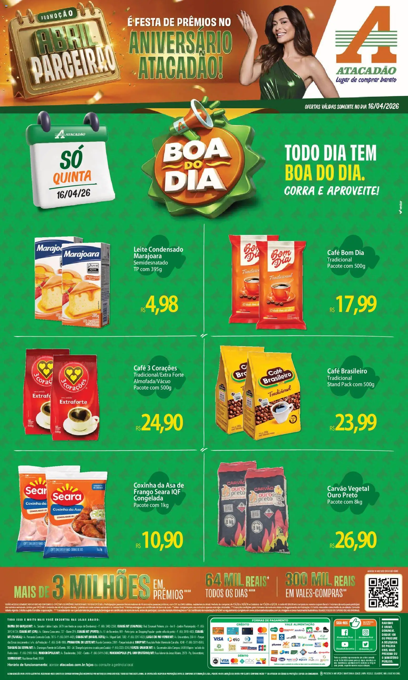 Pré-Visualização do folheto "Atacadão ofertas - MT" da loja Atacadão válido a partir de 16/04/2026