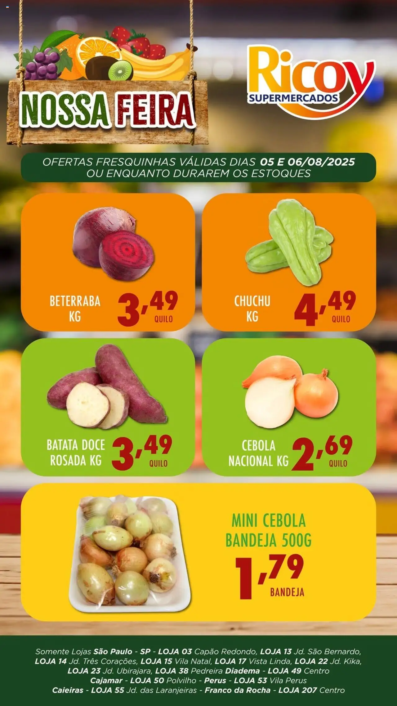 Ricoy folheto "Ofertas Feira" válido a partir de 05/08/2025 - número de página 1