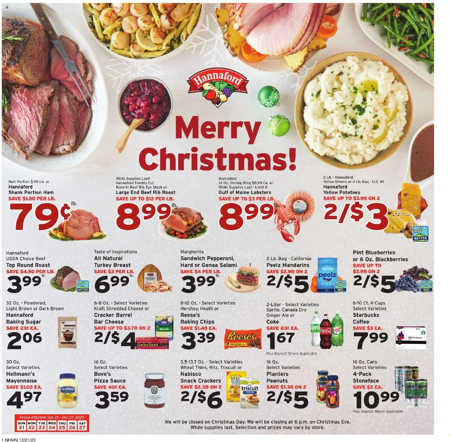 Ad Preview of Hannaford Weekly Ad from 12/21/2025