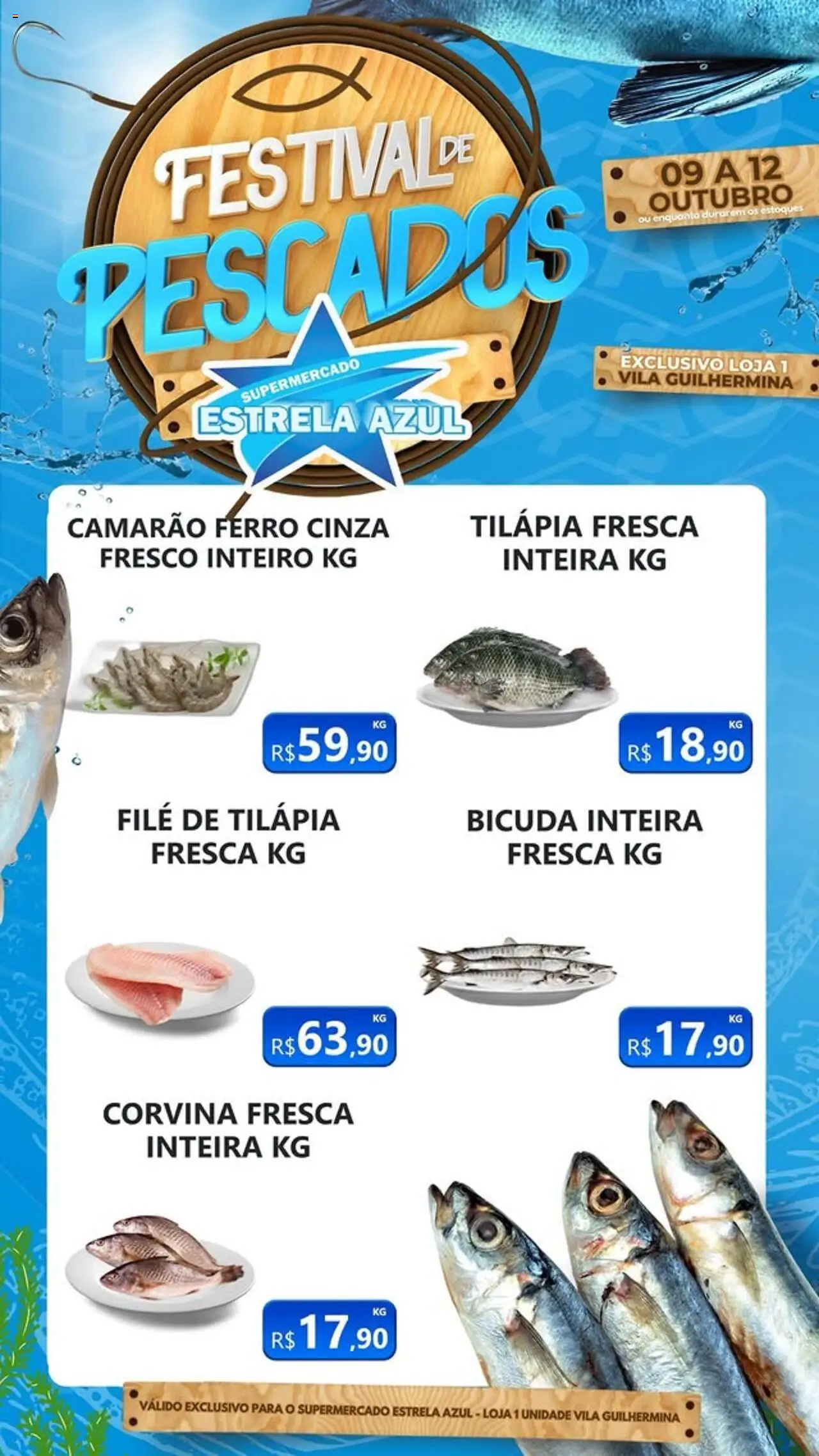 Estrela Azul folheto "Ofertas Festival de Pescados" válido a partir de 09/10/2025 - número de página 1