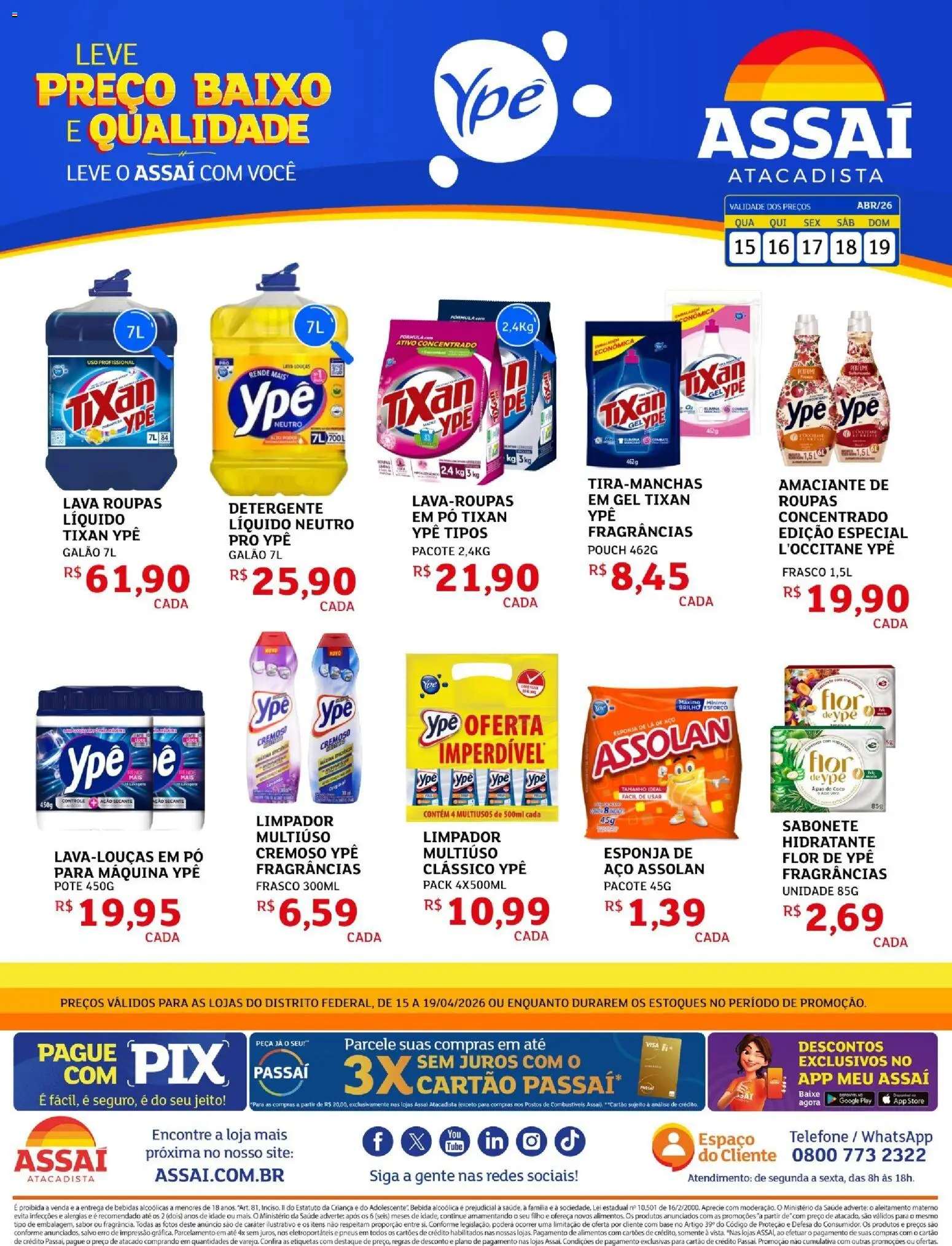 Pré-Visualização do folheto "Assaí Atacadista ofertas - DF" da loja Assaí Atacadista válido a partir de 15/04/2026