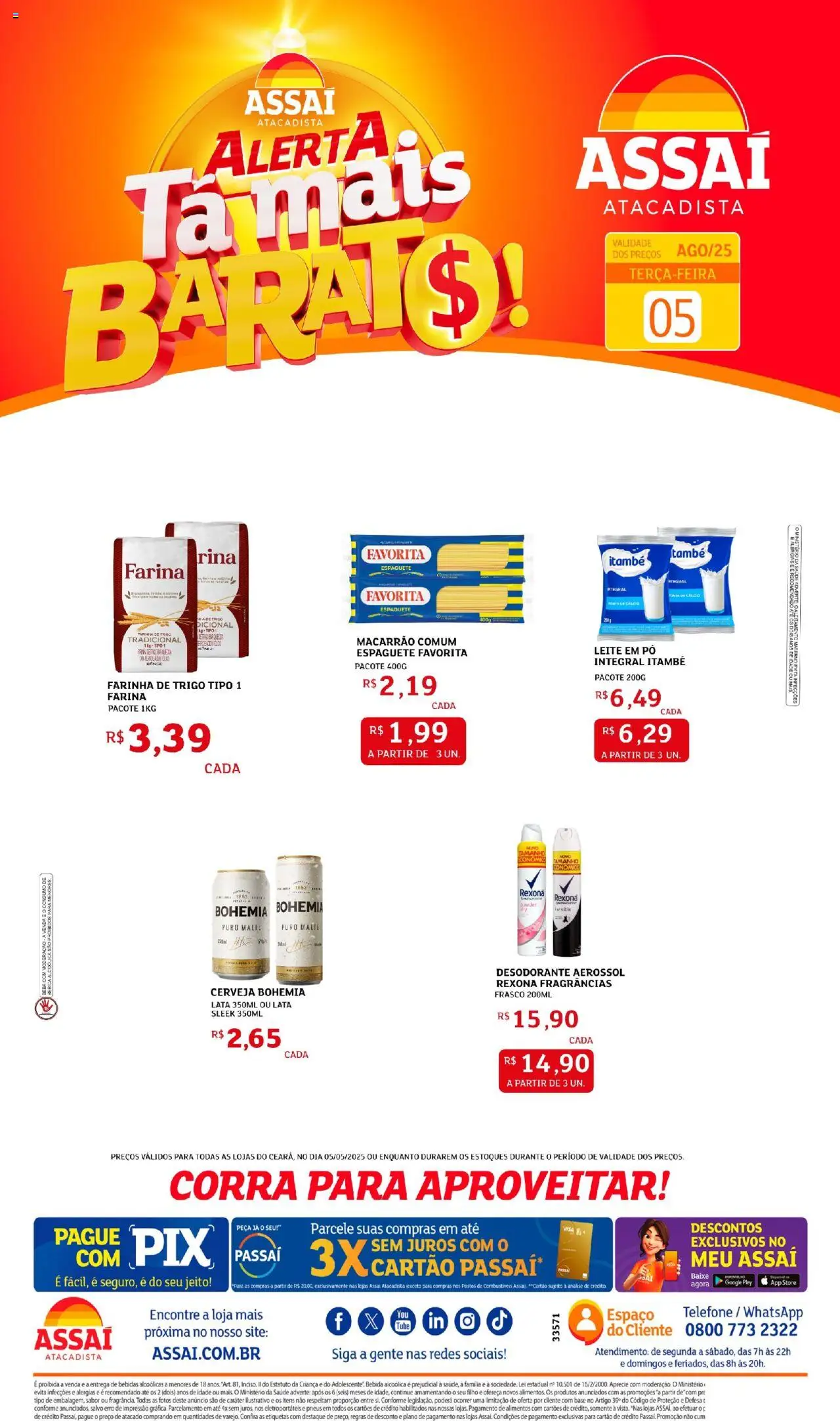 Assaí Atacadista folheto "Encarte - CE" válido a partir de 05/08/2025 - número de página 1