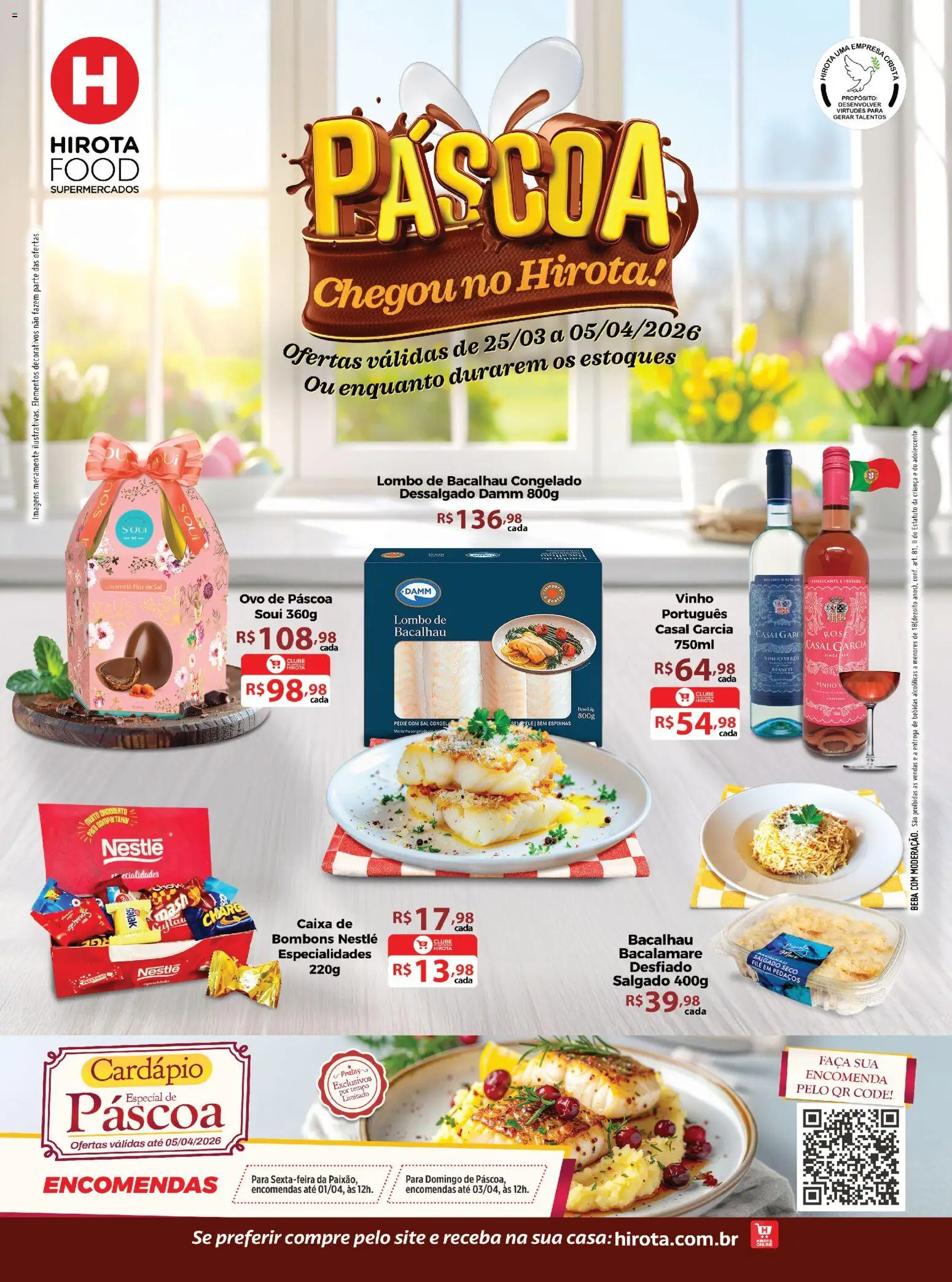 Pré-Visualização do folheto "Hirota Food ofertas Especial Páscoa" da loja Hirota Food válido a partir de 25/03/2026