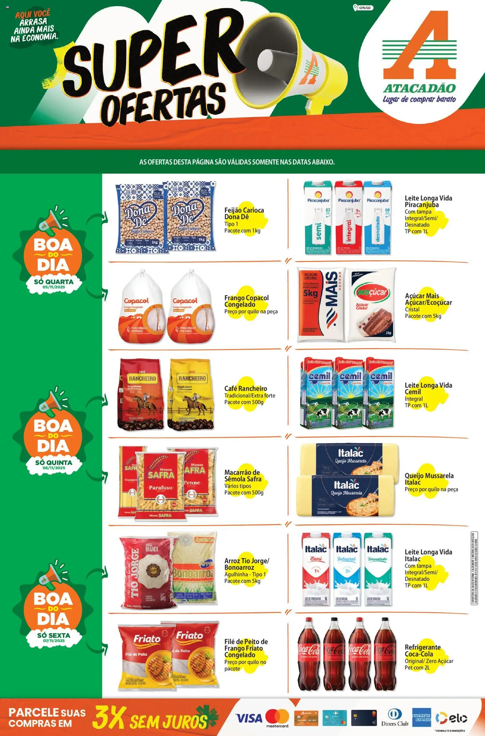 Pré-Visualização do folheto "Ofertas - GO" da loja Atacadão válido a partir de 05/11/2025