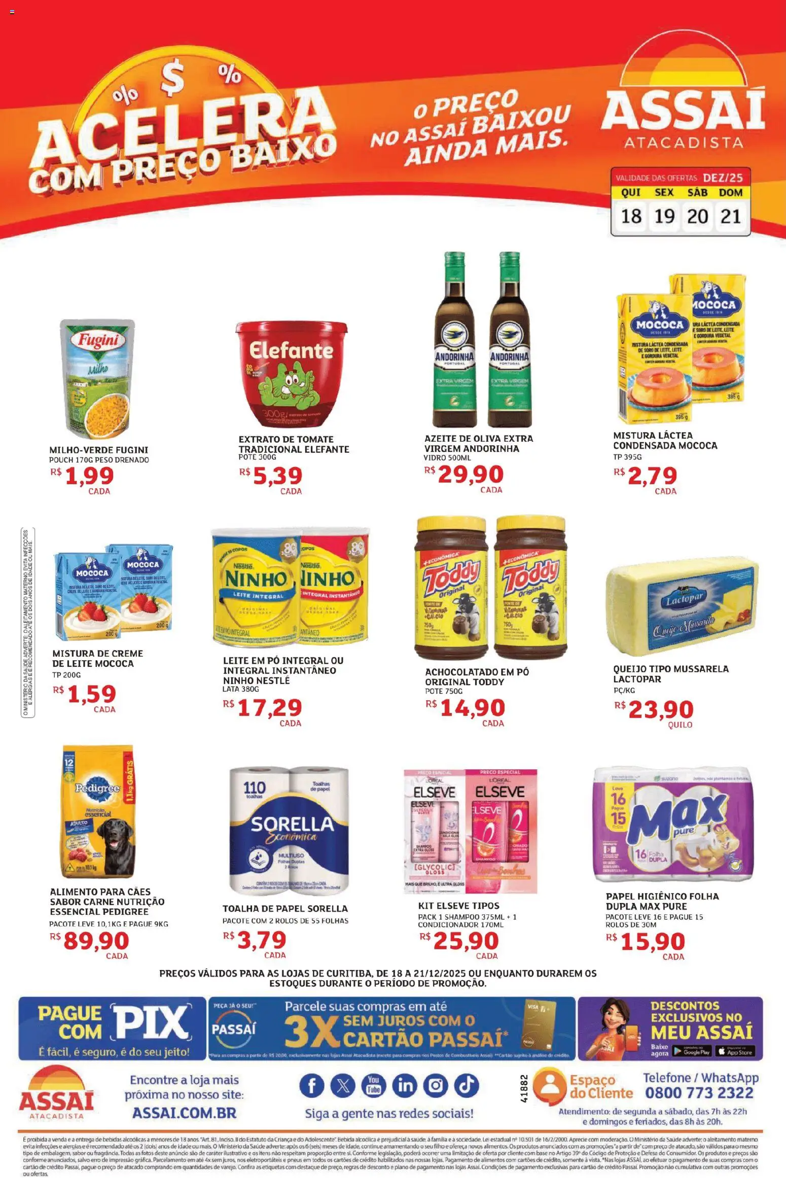 Pré-Visualização do folheto "Encarte - PR" da loja Assaí Atacadista válido a partir de 18/12/2025