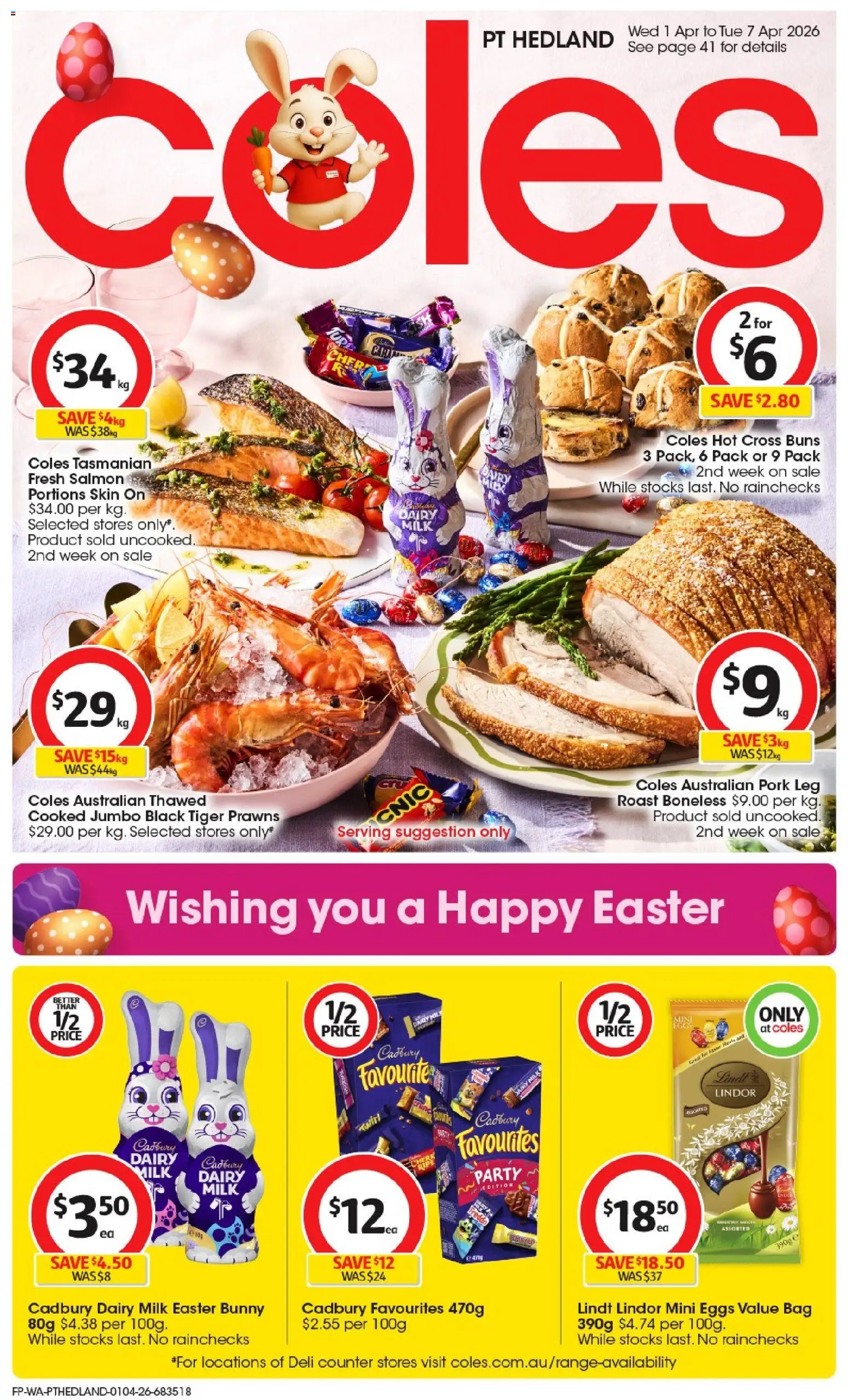 Preview of catalogue Coles catalogue PT Hedland from shop Coles valid 01/04/2026