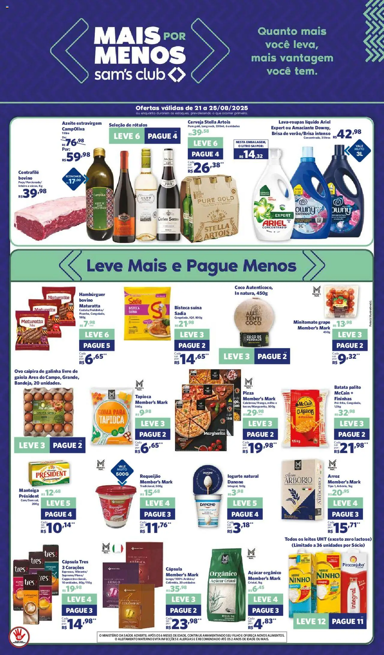Sam's Club folheto "Ofertas Mais Por Menos" válido a partir de 21/08/2025 - número de página 1
