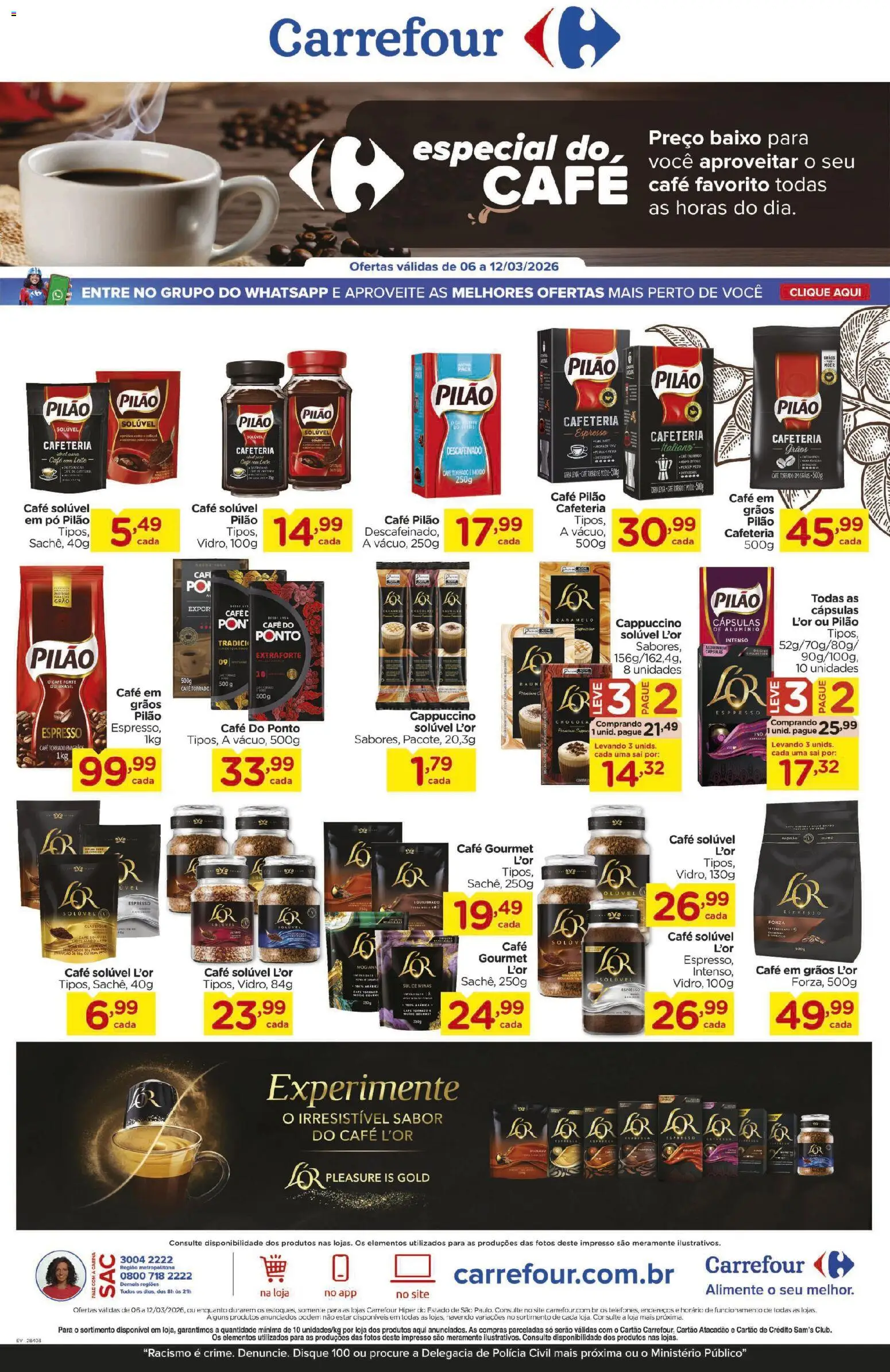 Pré-Visualização do folheto "Carrefour ofertas Especial do Café" da loja Carrefour válido a partir de 06/03/2026