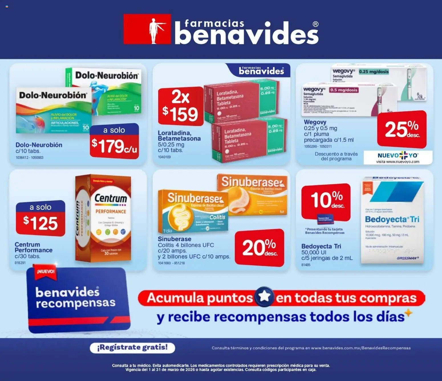 Vista previa las ofertas de la tienda Farmacia Benavides - Farmacia Benavides catálogo desde el 01/01/2026 
