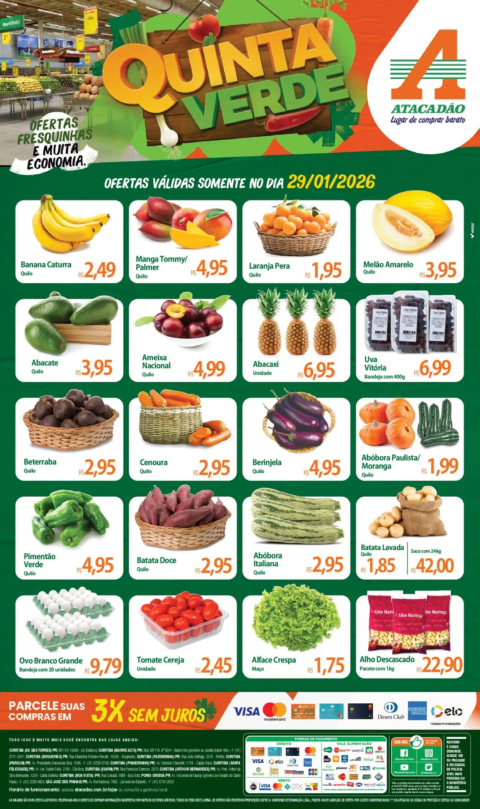 Pré-Visualização do folheto "Ofertas - PR" da loja Atacadão válido a partir de 29/01/2026