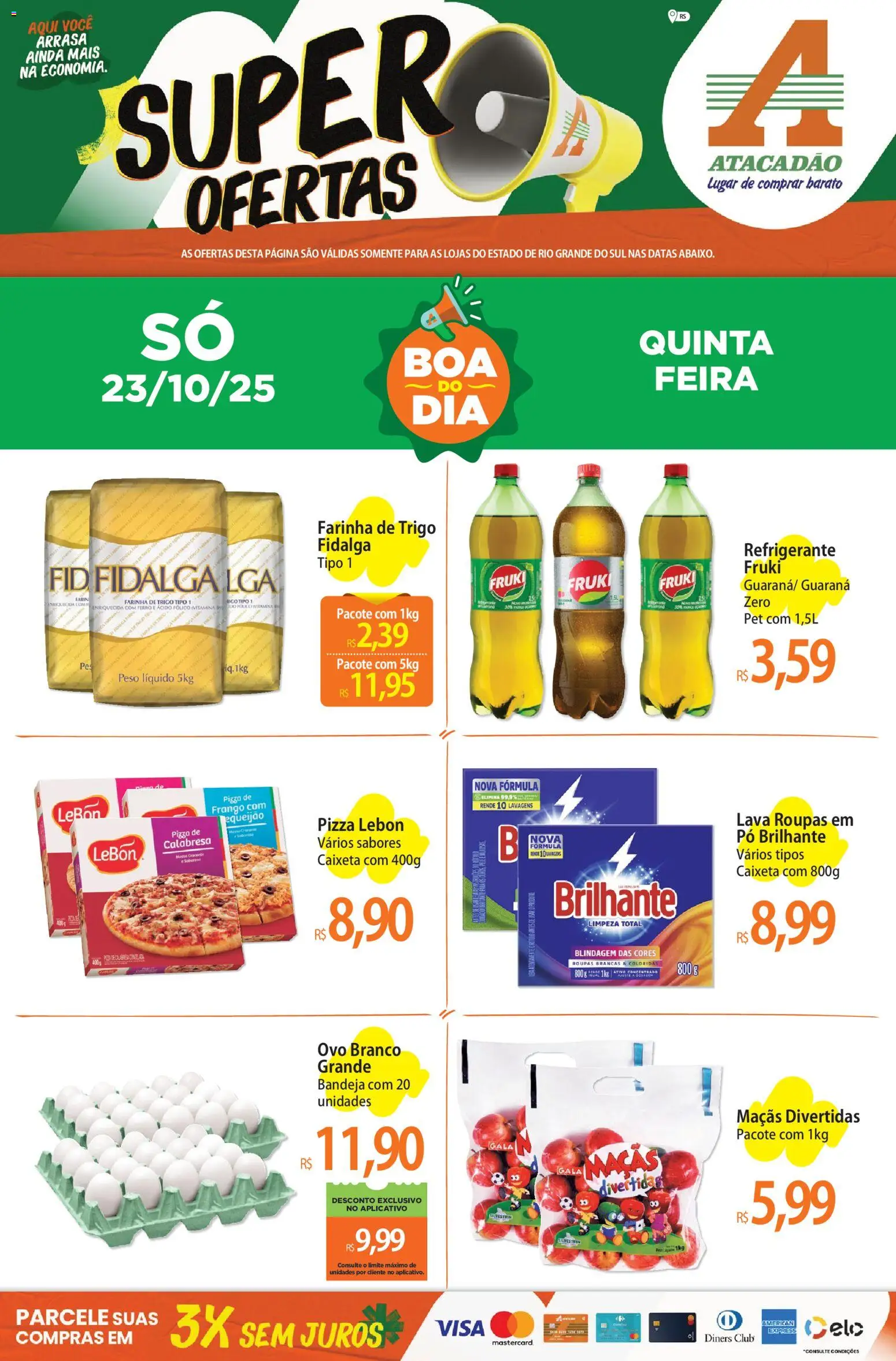 Atacadão folheto "Ofertas - RS" válido a partir de 23/10/2025 - número de página 1