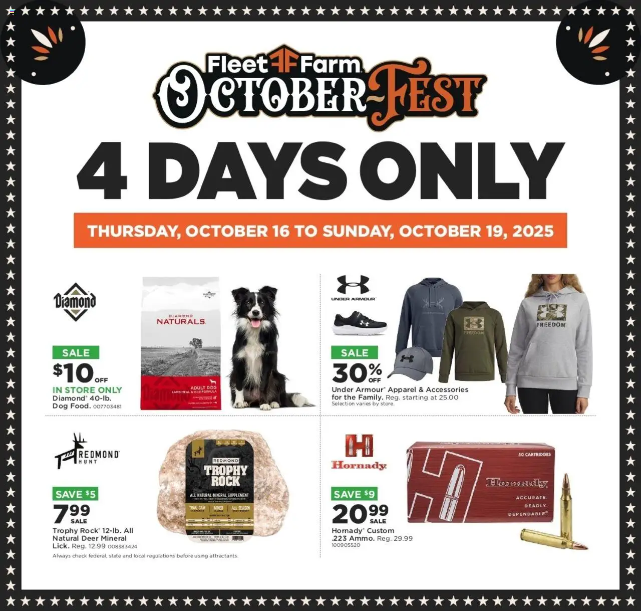 Mills Fleet Farm Octoberfest 3 Days Only Deals from 10/16/2025 - Flyer - Page number 1