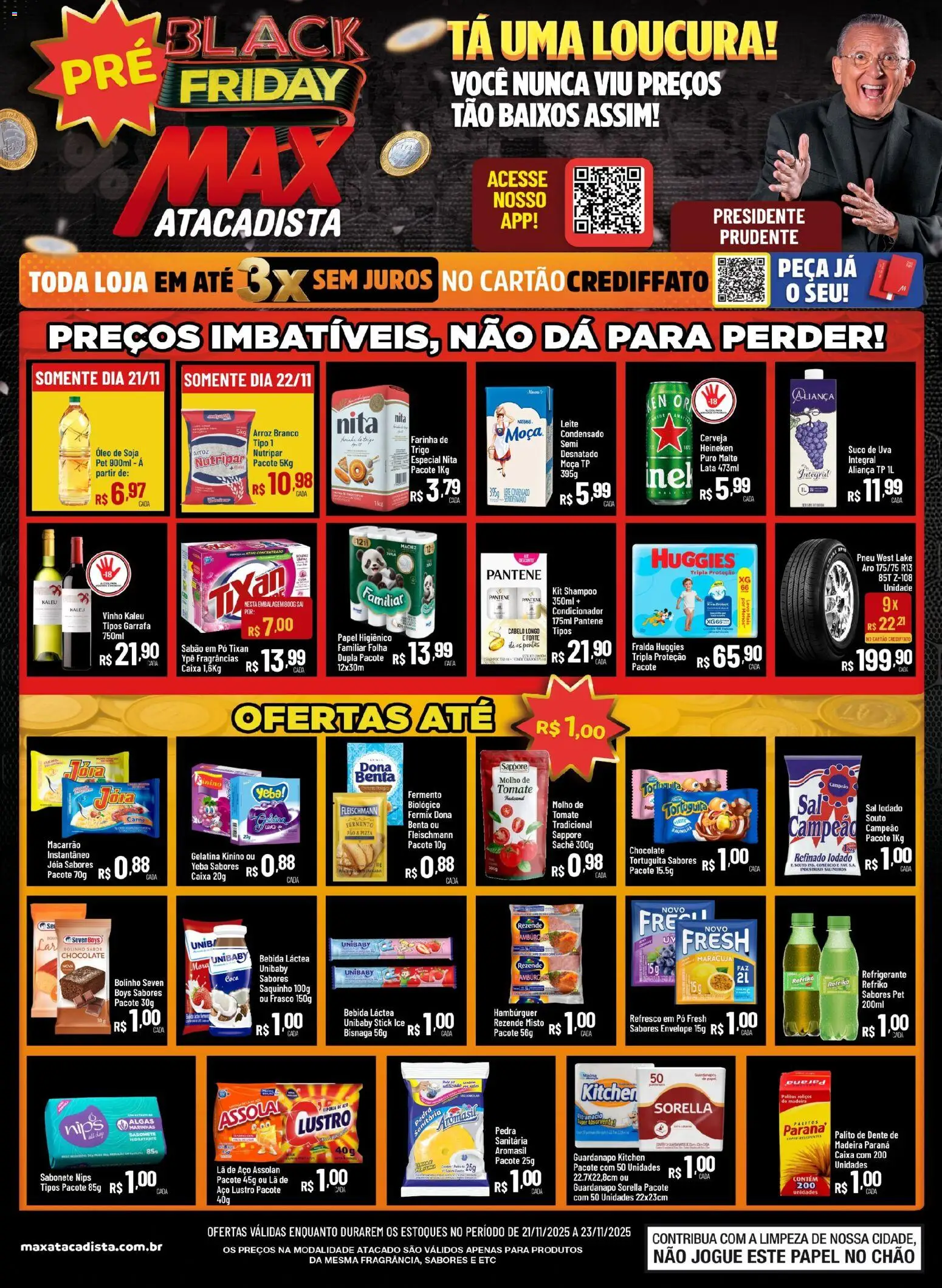 Pré-Visualização do folheto "Black Friday" da loja Max Atacadista válido a partir de 21/11/2025