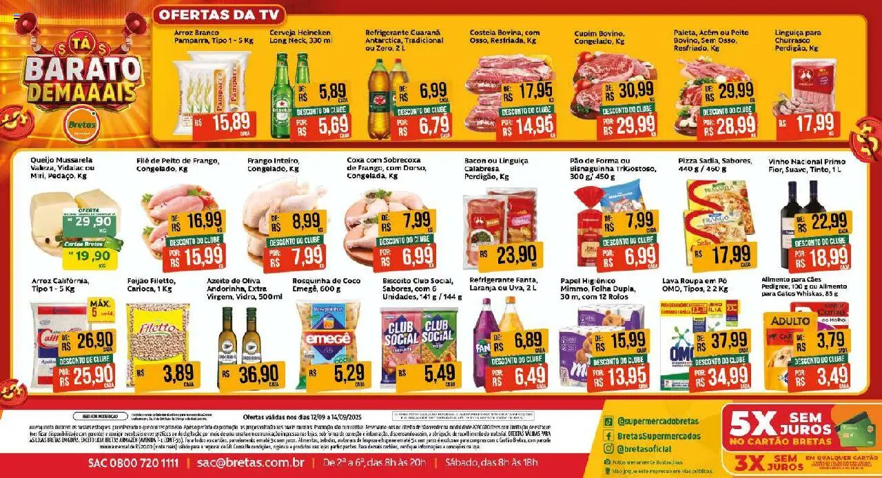 Bretas folheto "Ofertas do Dia" válido a partir de 12/09/2025 - número de página 1