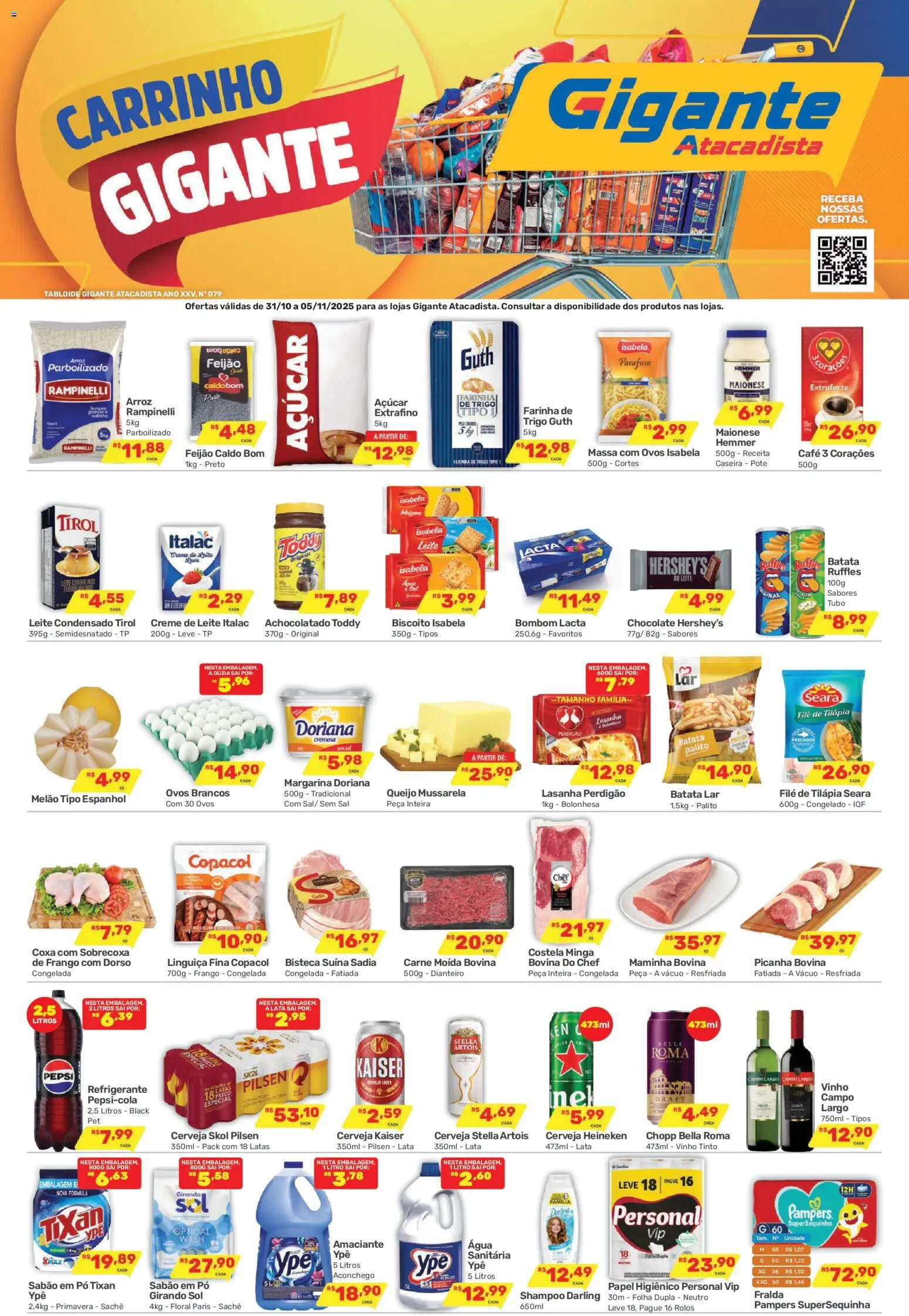 Pré-Visualização do folheto "Ofertas da semana" da loja Gigante Atacadista válido a partir de 31/10/2025