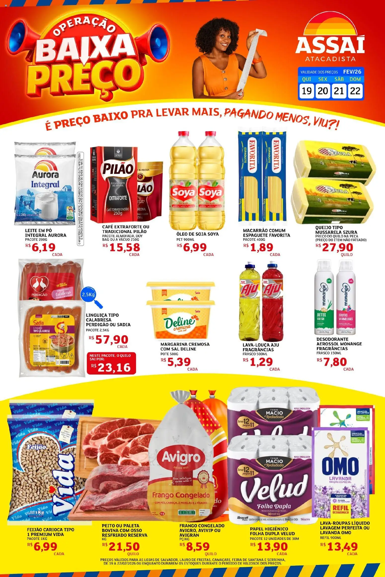 Pré-Visualização do folheto "Encarte - BA" da loja Assaí Atacadista válido a partir de 19/02/2026