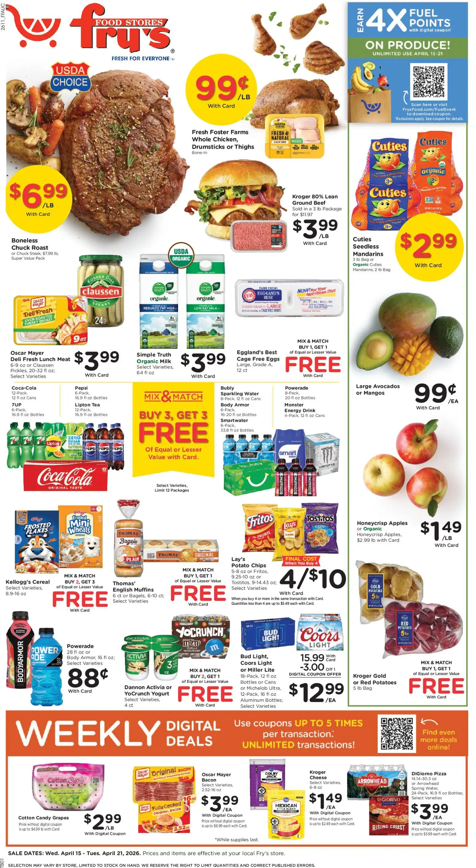 Ad Preview of Fry's Food Fry's Food Weekly Ad from 04/15/2026