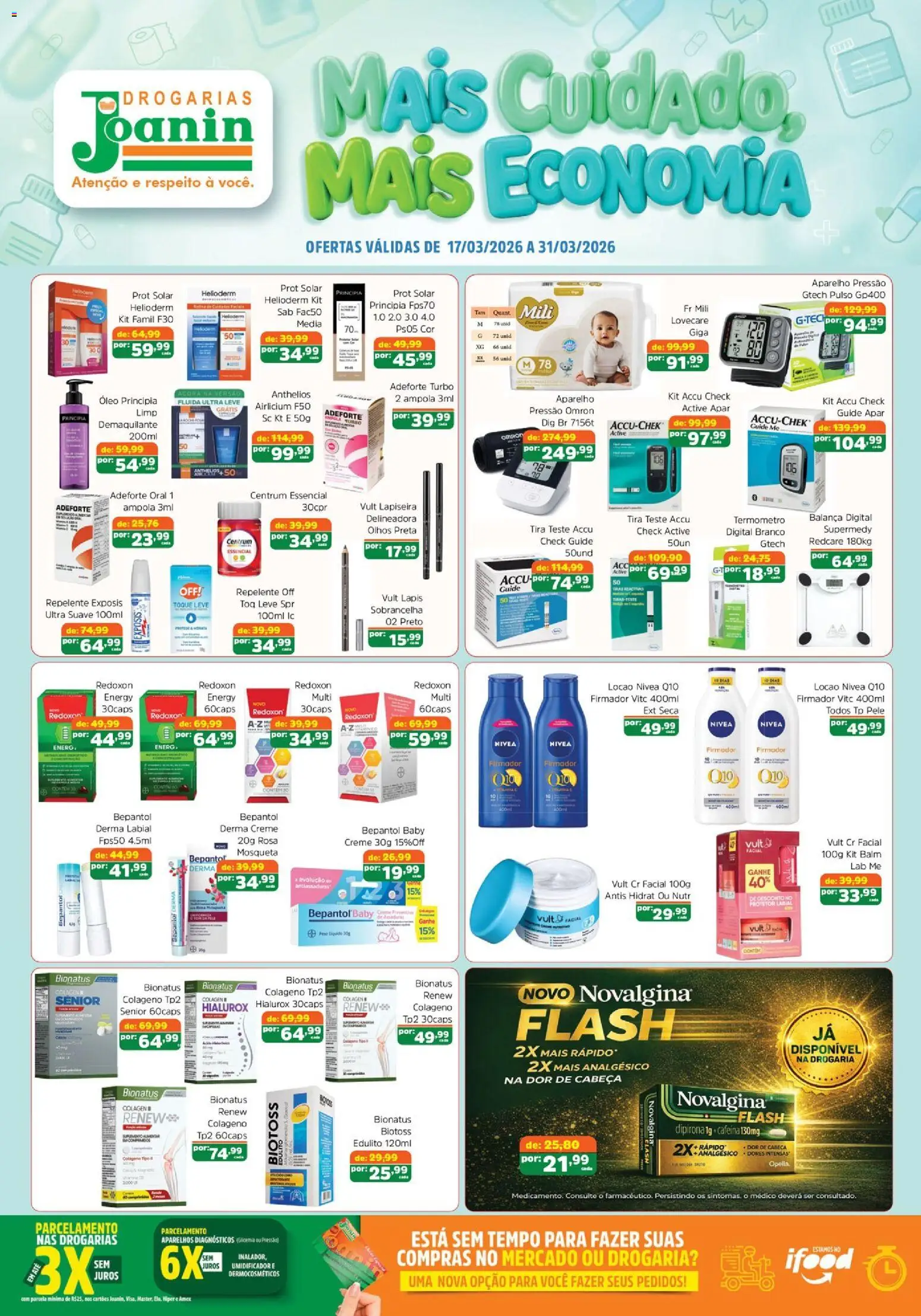Pré-Visualização do folheto "Supermercados Joanin ofertas Drogaria" da loja Supermercados Joanin válido a partir de 17/03/2026