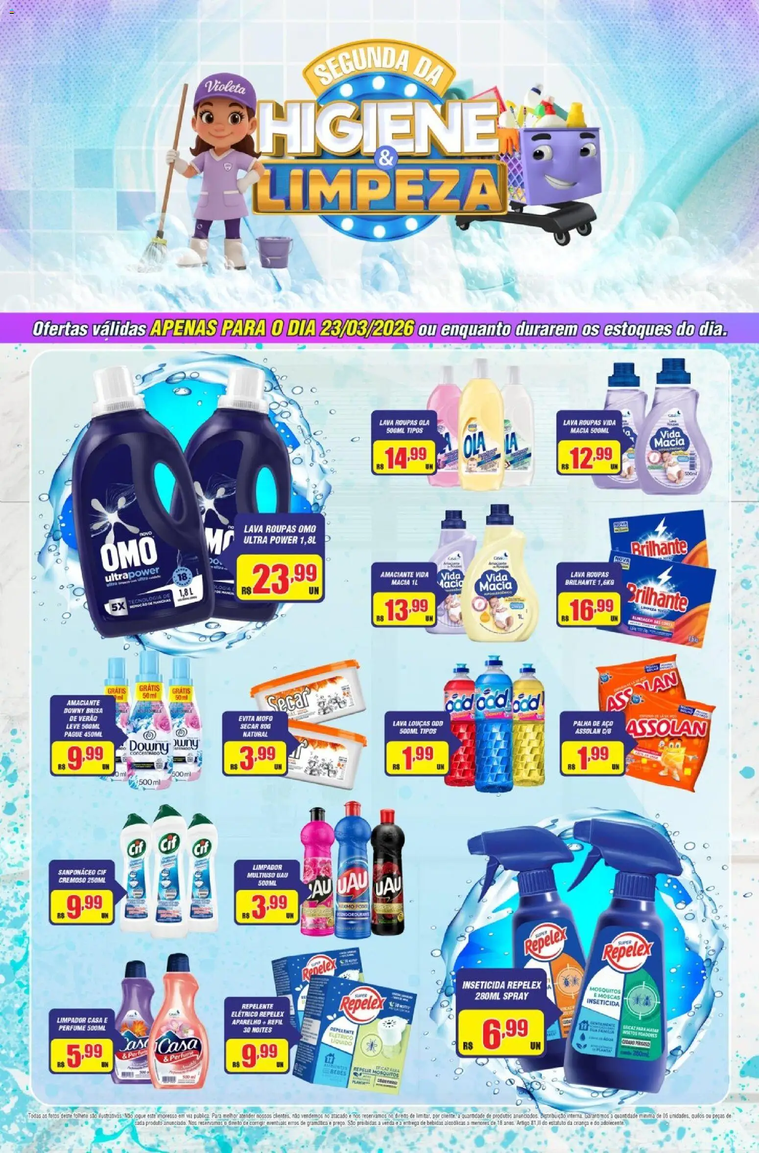 Pré-Visualização do folheto "Violeta Supermercados - Ofertas da semana" da loja Violeta Supermercados válido a partir de 23/03/2026