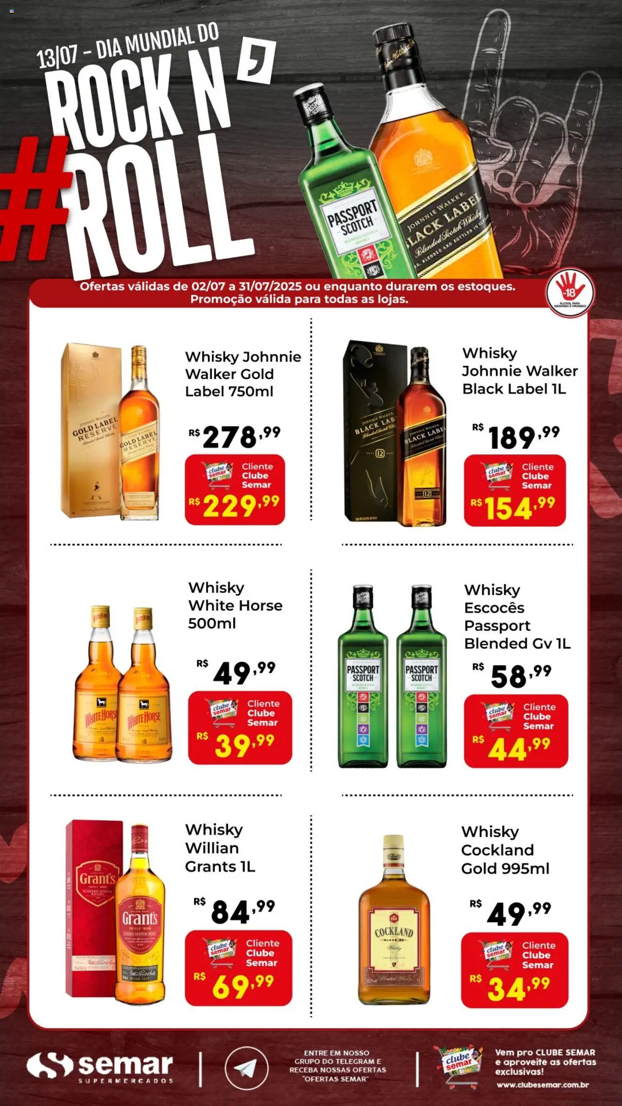 Semar Supermercado folheto "Ofertas Dia Mundial do Rock" válido a partir de 02/07/2025 - número de página 1
