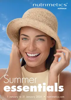 Preview of catalogue Nutrimetics Brochure Summer essentials from shop Nutrimetics valid 01/01/2026