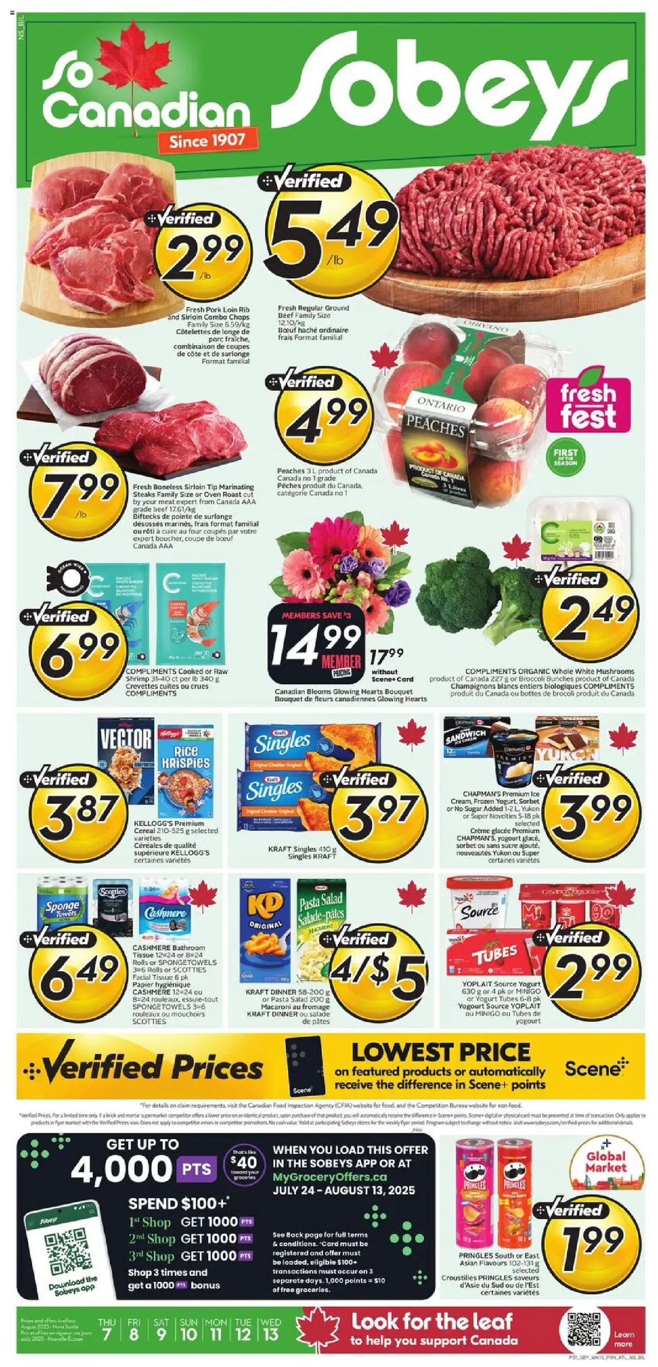 Sobeys flyer valid from Aug 07, 2025 - page number 1