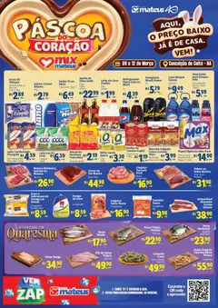 Pré-Visualização do folheto "Mateus ofertas Páscoa do Coração" da loja Mateus válido a partir de 09/03/2026