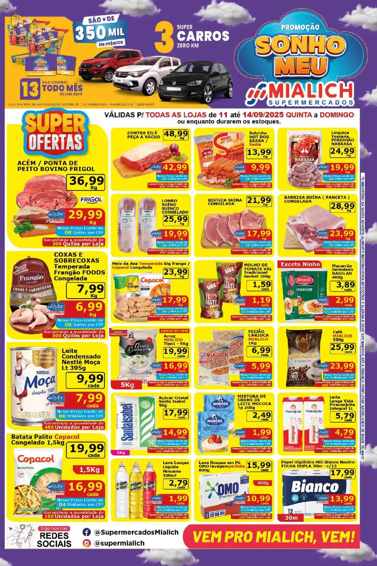 Mialich Supermercados folheto "Ofertas da semana" válido a partir de 11/09/2025 - número de página 1