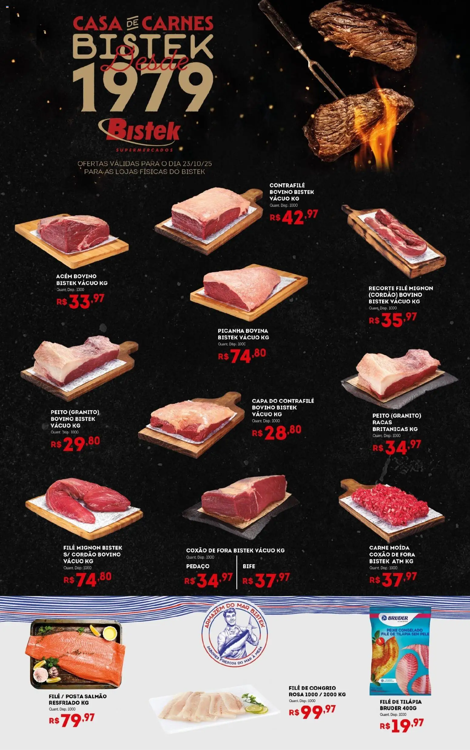Bistek Supermercados folheto "Ofertas Quinta das Carnes" válido a partir de 23/10/2025 - número de página 1