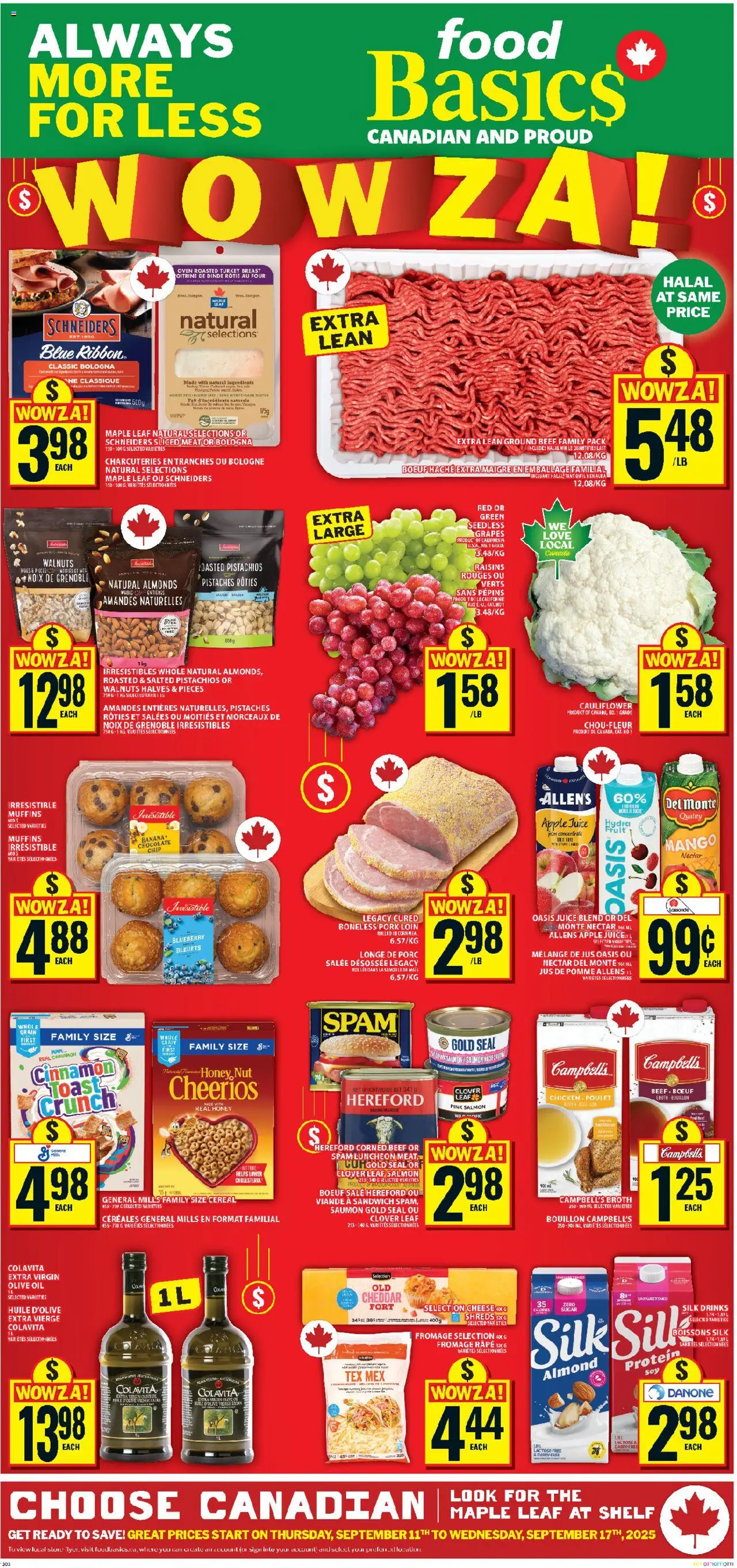 Food Basics flyer valid from Sep 11, 2025 - page number 1