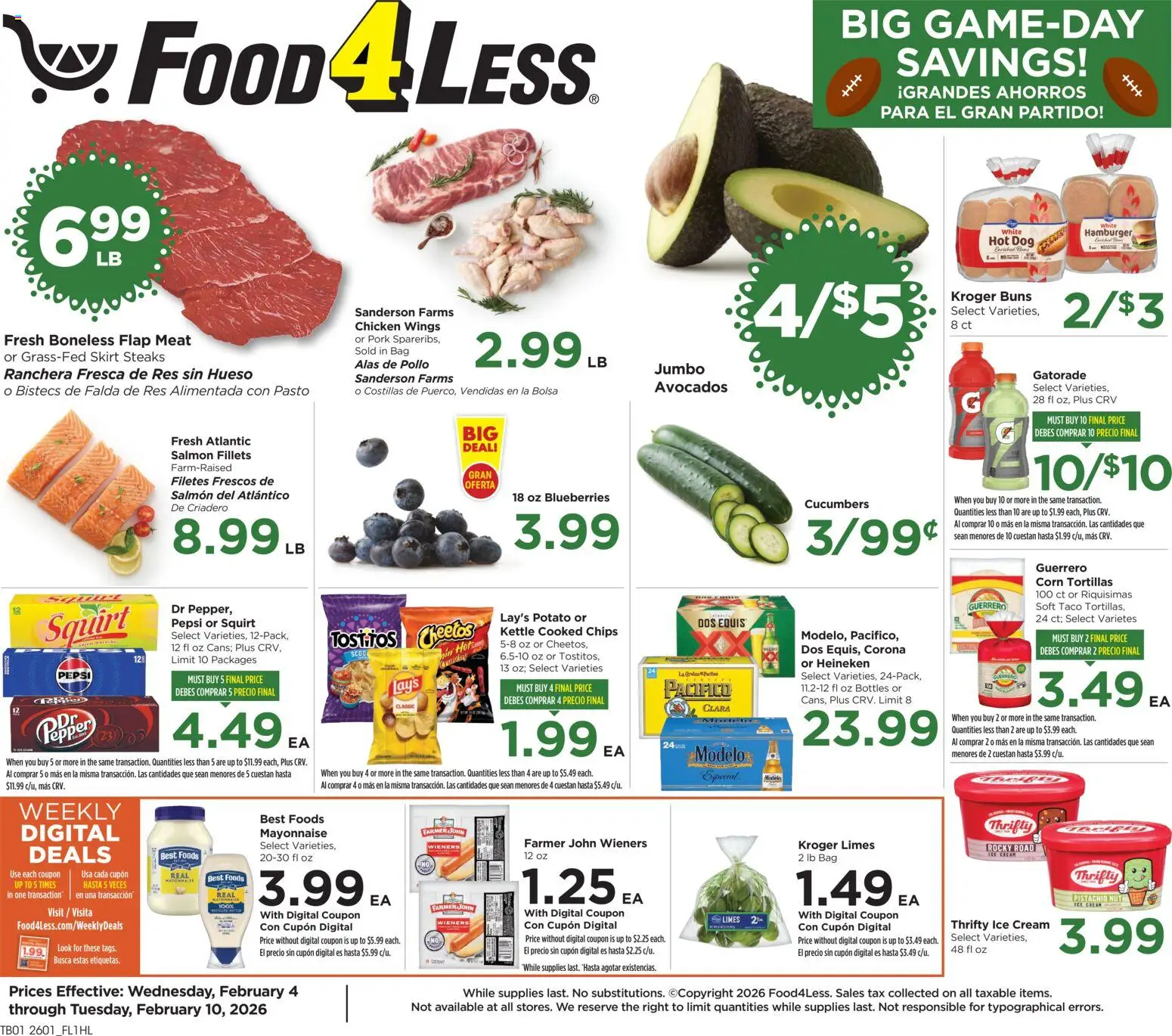 Ad Preview of Food 4 Less Weekly Ad from 02/04/2026