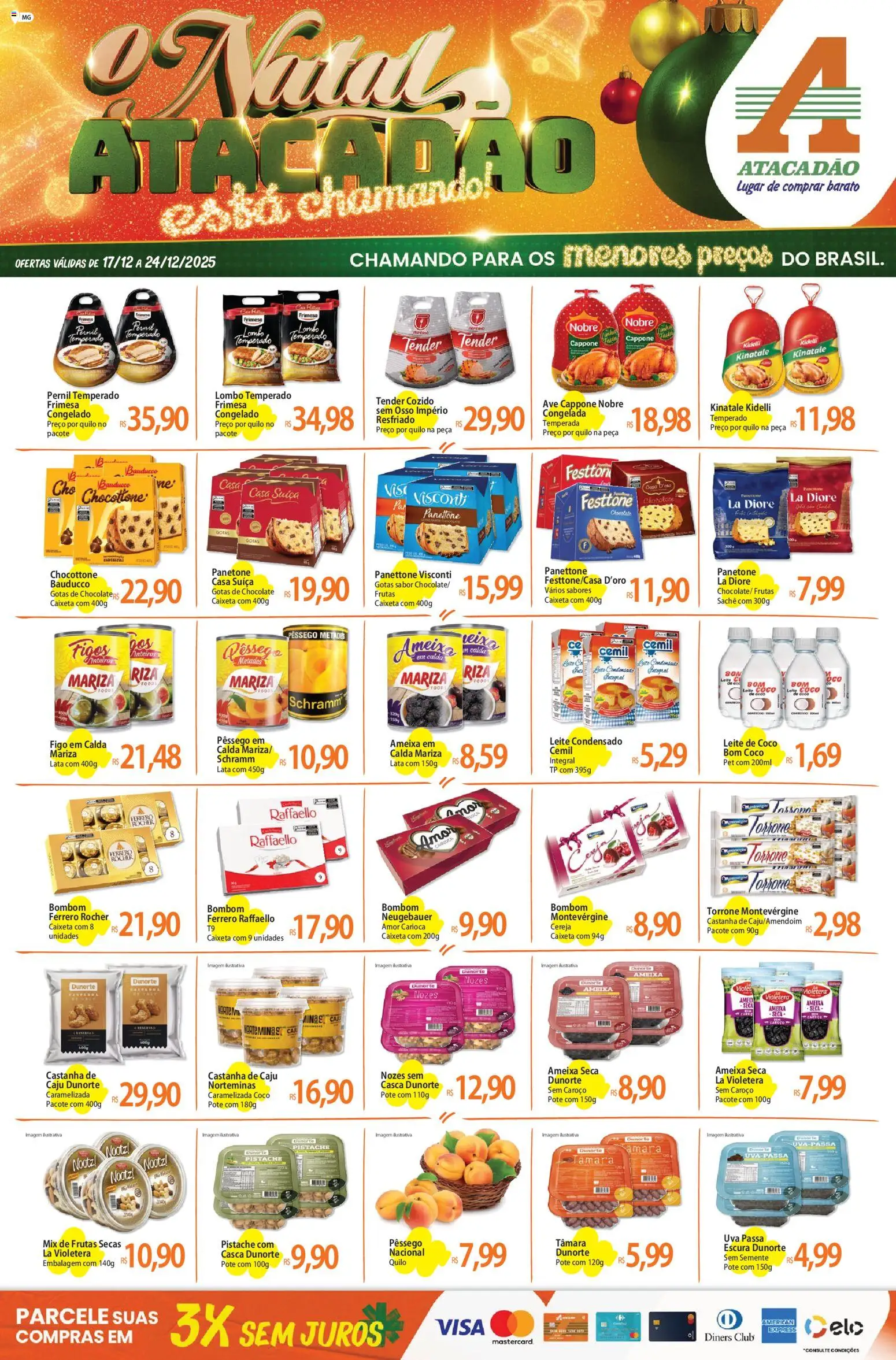 Pré-Visualização do folheto "Ofertas - MG" da loja Atacadão válido a partir de 17/12/2025