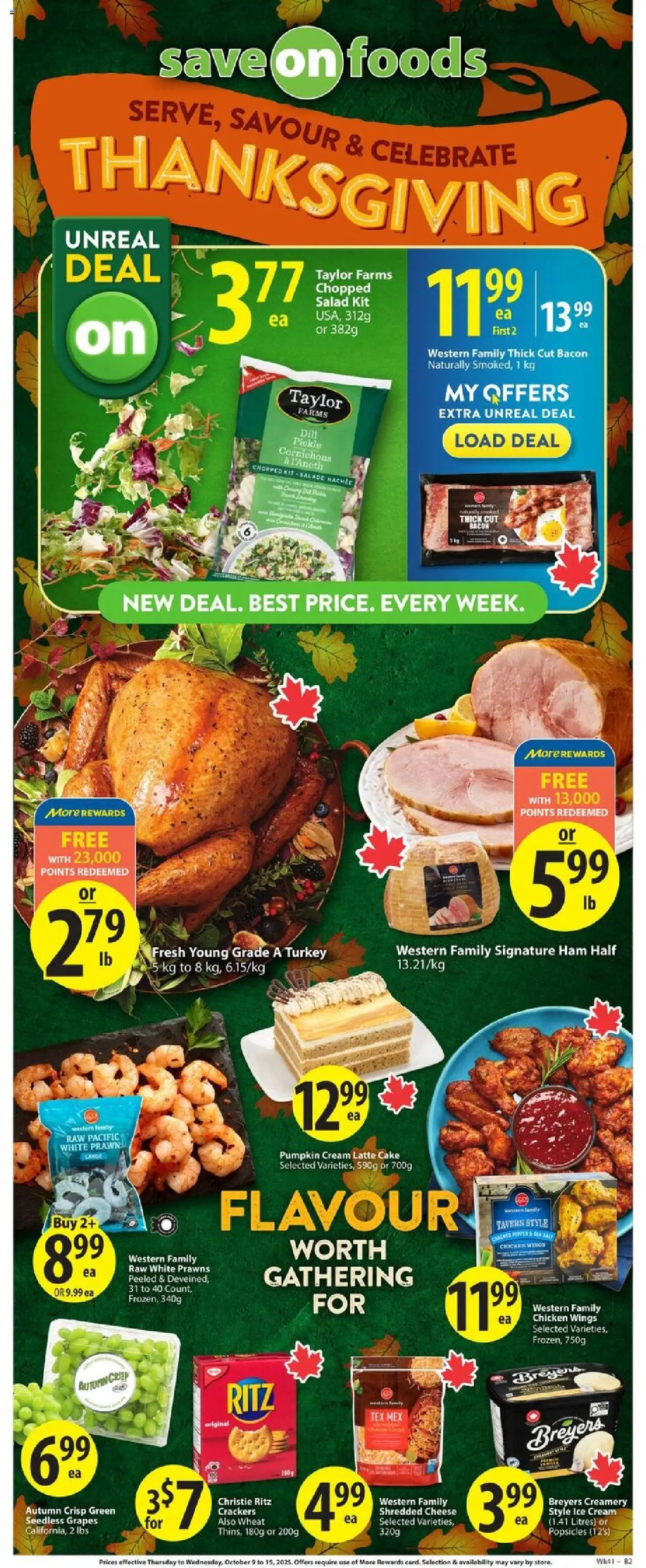 Save on foods flyer valid from Oct 09, 2025 - page number 1