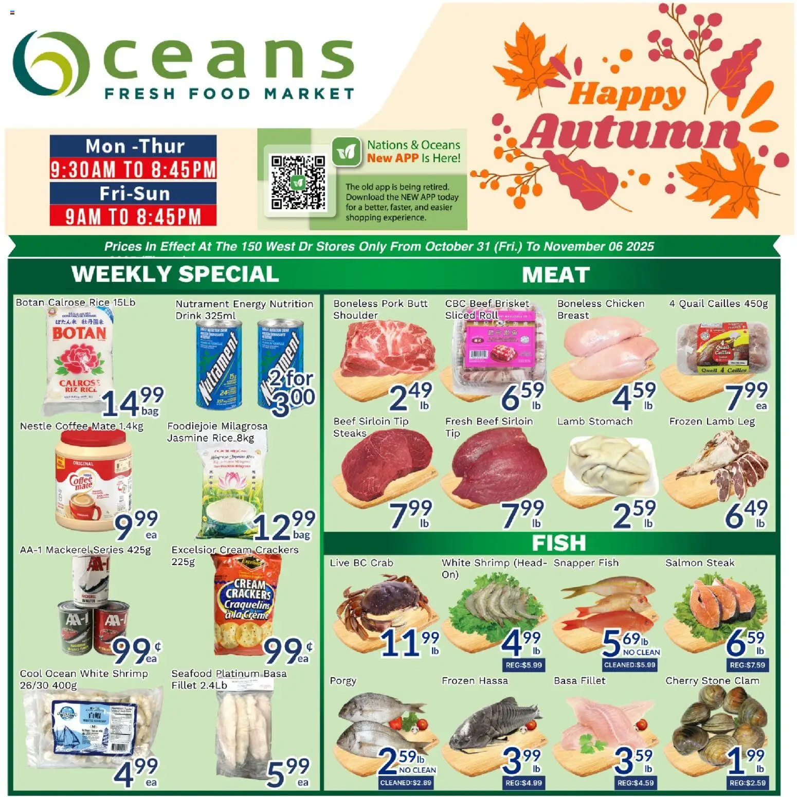 Preview of leaflet Weekly flyer / circulaire from shop Oceans is valid from Oct 31, 2025
