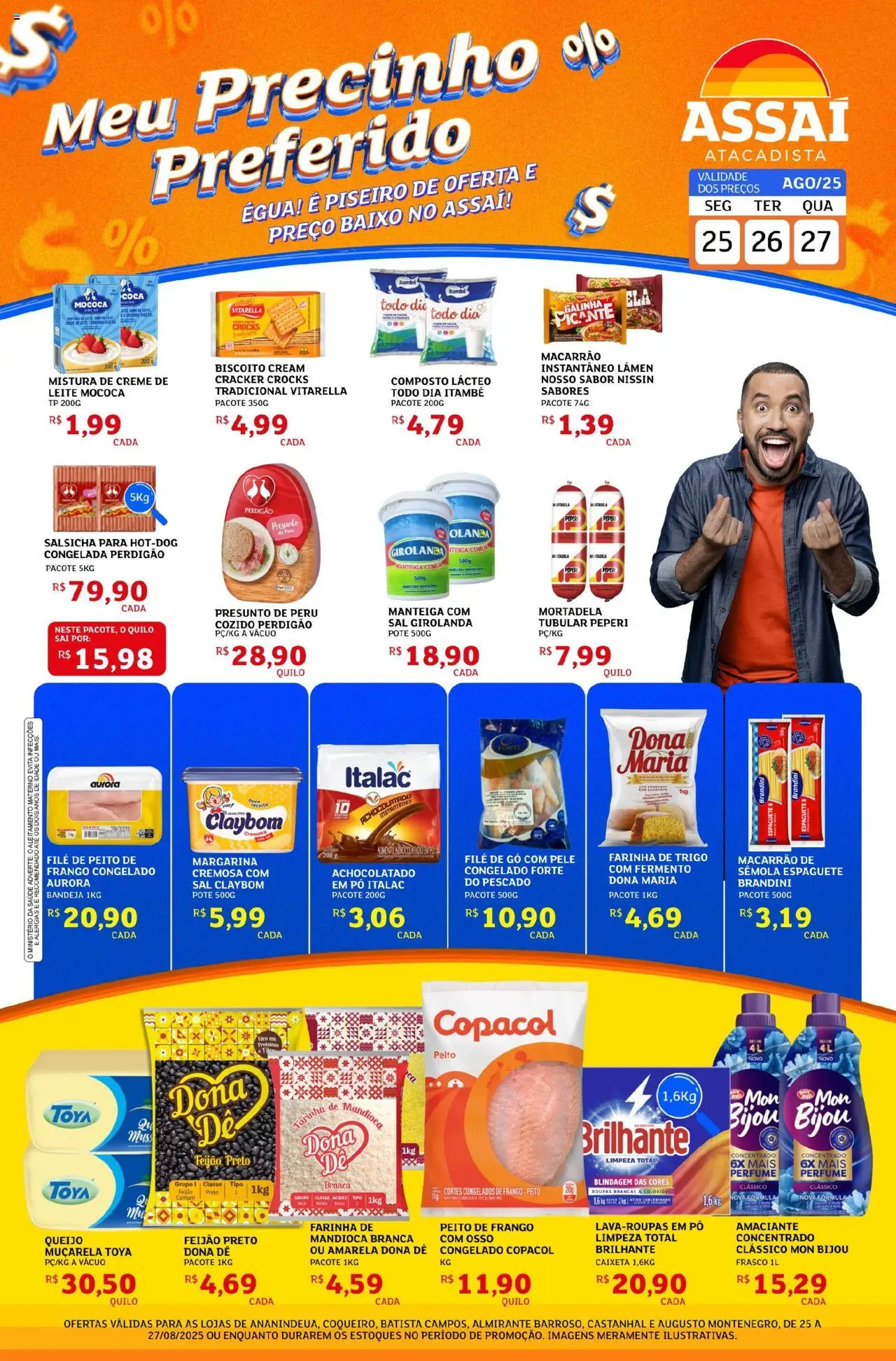 Assaí Atacadista folheto "Encarte - PA" válido a partir de 25/08/2025 - número de página 1 - Feijão, Queijo, Manteiga, Creme, Mortadela, Presunto, Margarina, Achocolatado