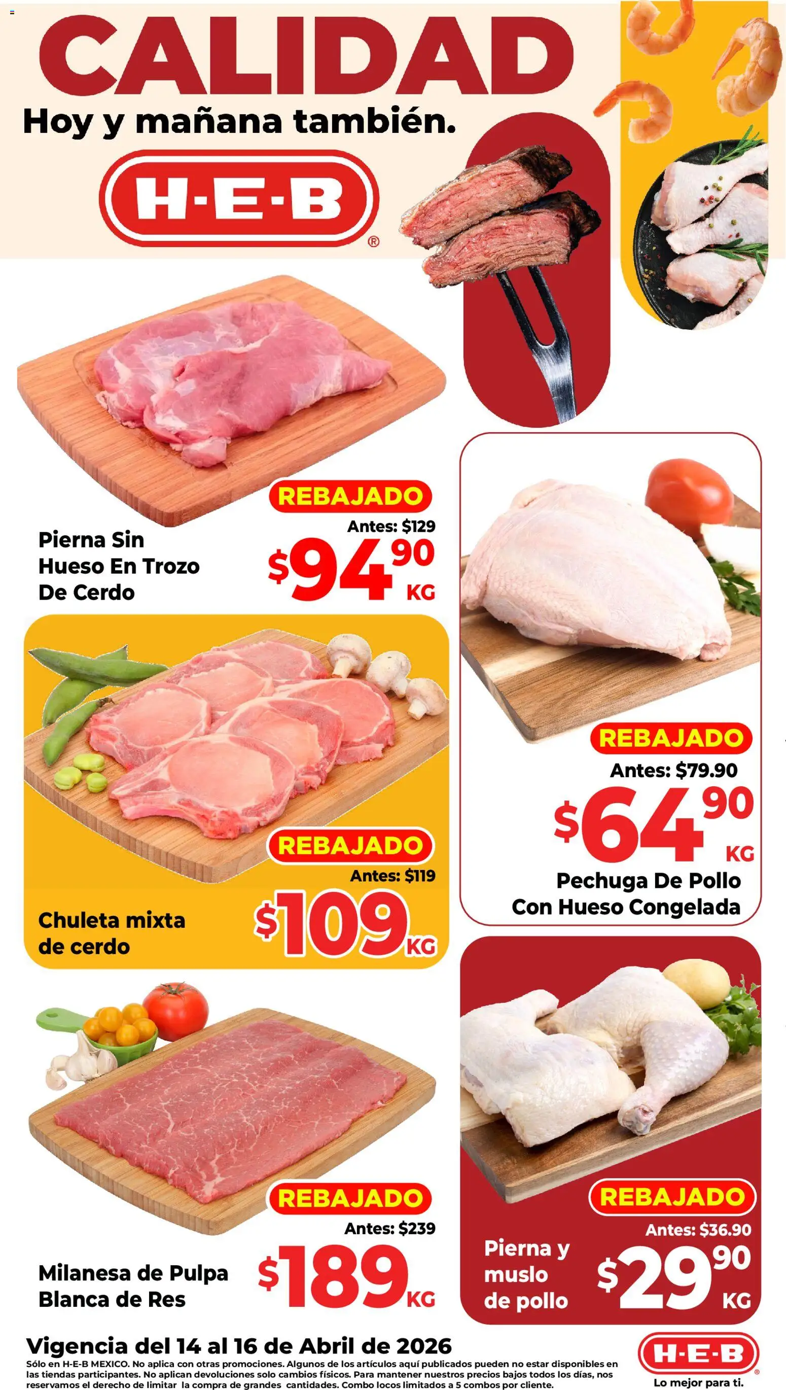 Vista previa las ofertas de la tienda H-E-B - H-E-B folleto Calidad desde el 14/04/2026 