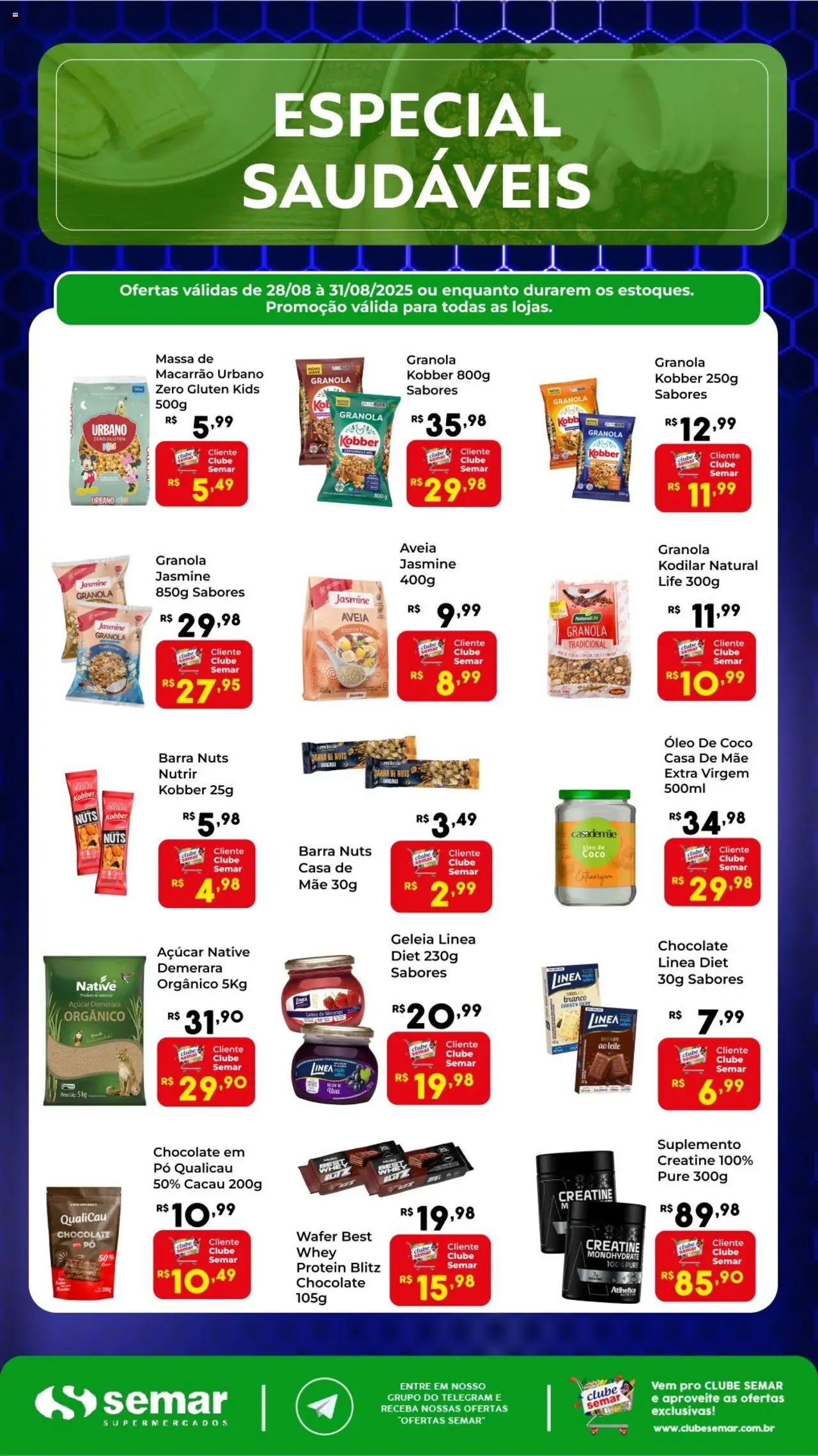 Semar Supermercado folheto "Ofertas Especial Saudáveis" válido a partir de 28/08/2025 - número de página 1