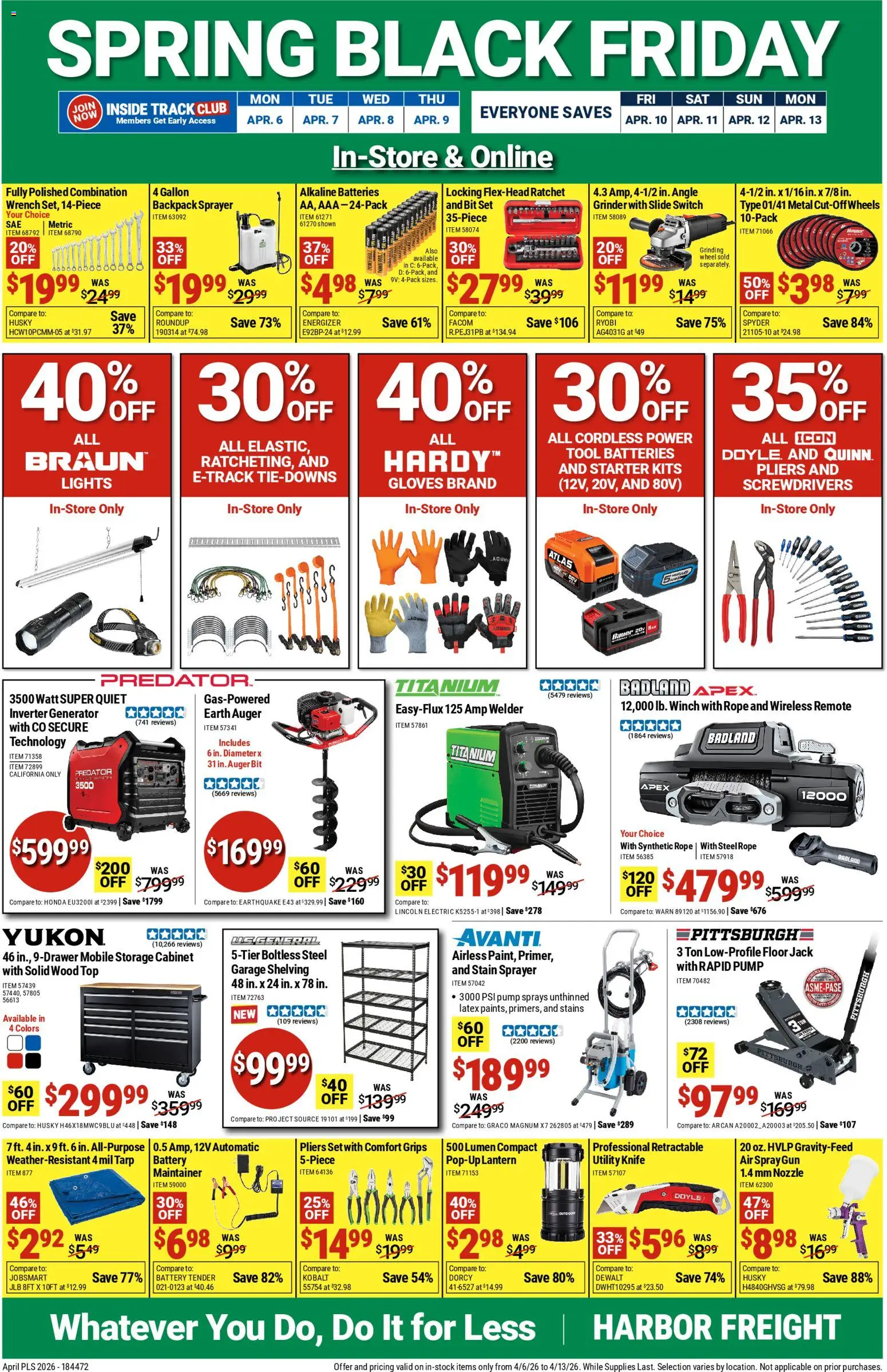 Ad Preview of Harbor Freight Harbor Freight Black Friday from 04/06/2026