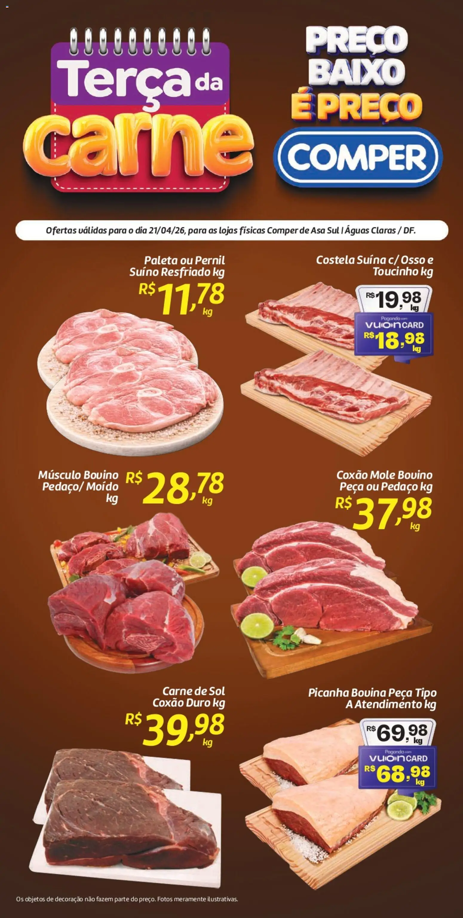 Pré-Visualização do folheto "Comper ofertas Terça da Carne" da loja Comper válido a partir de 21/04/2026